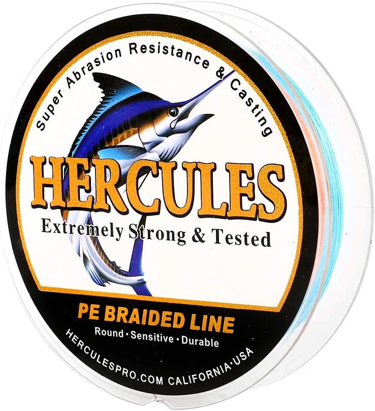 HERCULES Super Cast 100 m – 2000 m Yards filo da pesca intrecciato 10 lb – test per acqua salata acqua dolce PE intrecciato filo di pesce Superline 8 fili