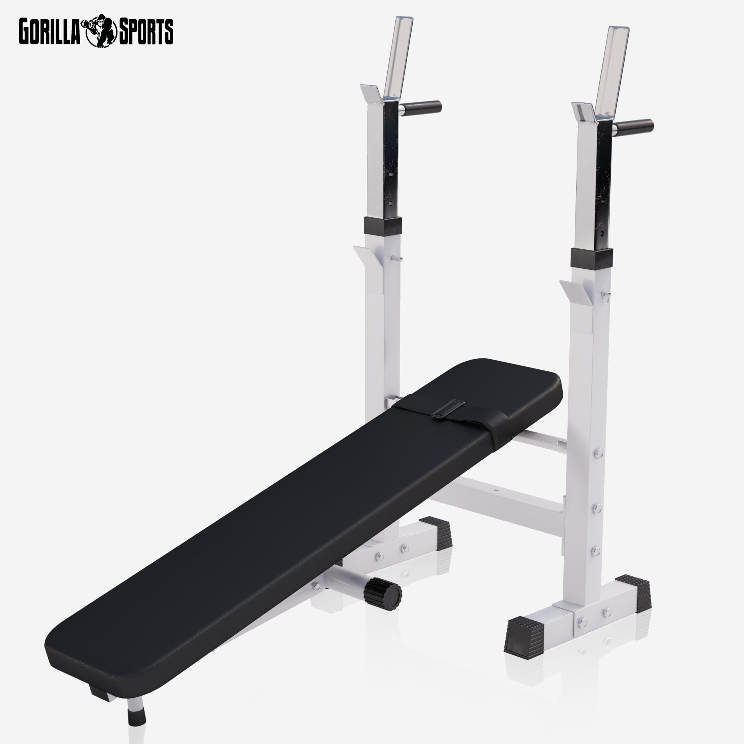 GORILLA SPORTS® Panca Pesi Multifunzione Regolabile – Pieghevole con Porta, Bilanciere e Manubri con Dischi 38/70/100 kg – Piana/Inclinata, Struttura Robusta Max 200 kg – Palestra Casa Fitness
