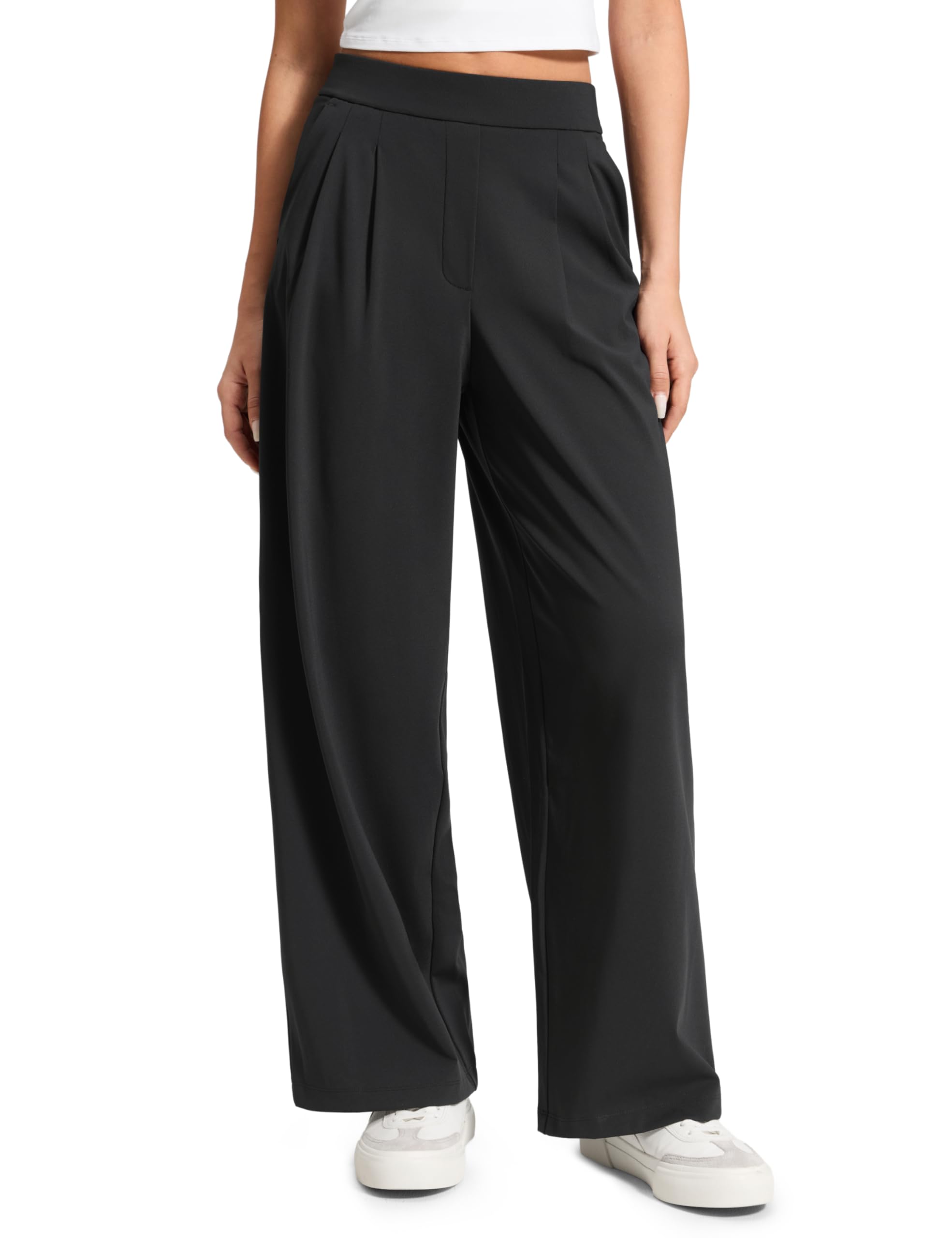 CRZ YOGA 4-Way Stretch Pantaloni da Lavoro Wide Leg Pantaloni da Donna