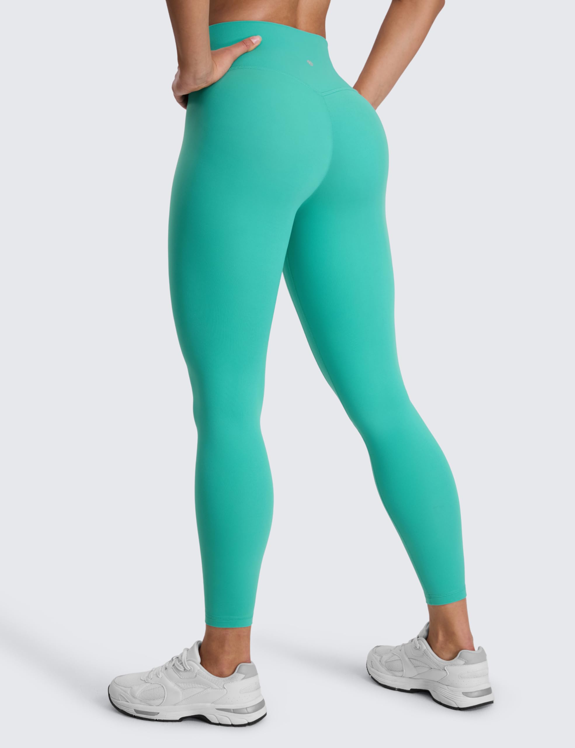 CRZ YOGA SculptAir No Frontale Cucitura Yoga Leggings 64cm - Alto Sciancrato Donna Allenamento Pantaloni