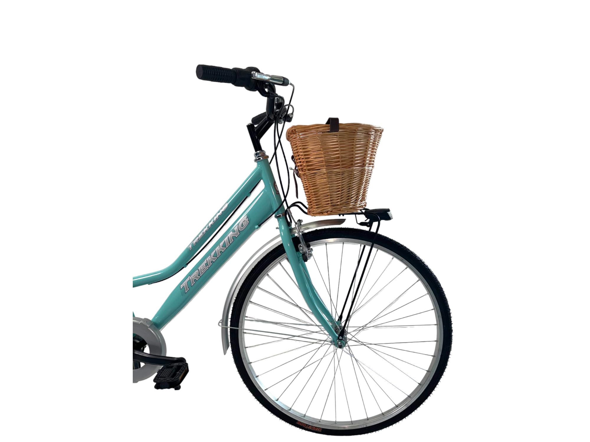 MADICKS Bicicletta Donna da Passeggio Olanda Misura 28 Bici da città Vintage retrò con Cestino Tiffany Turchese Con Cambio