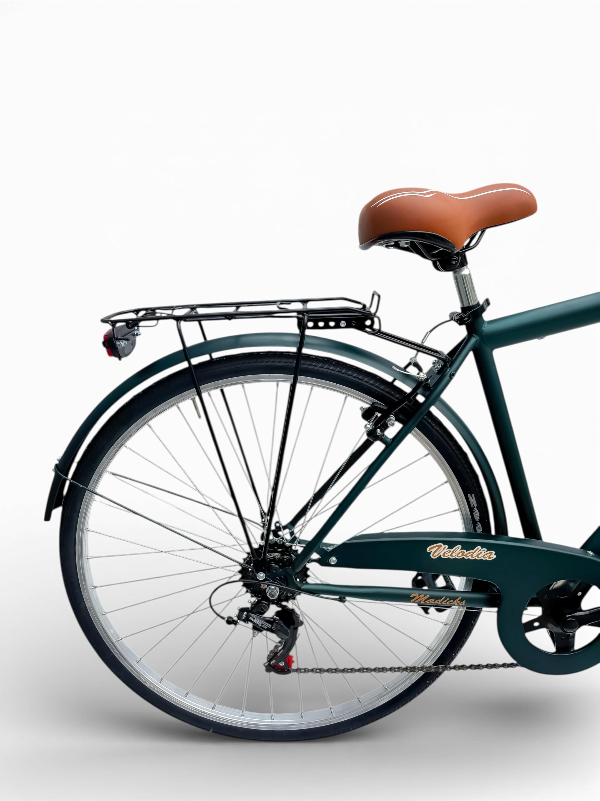 Bicicletta Uomo 28" Passeggio Verde Vintage Velodia Bici da Città con Cambio Shimano · Comoda e Robusta · Perfetta per Spostamenti Quotidiani e Tempo Libero · Stile Retrò