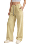 Pantaloni Tuta Donna Larghi Vita Alta con Tasche Pantaloni Sportivi Leggeri e Comodi Jogging Casual Fitness Palestra