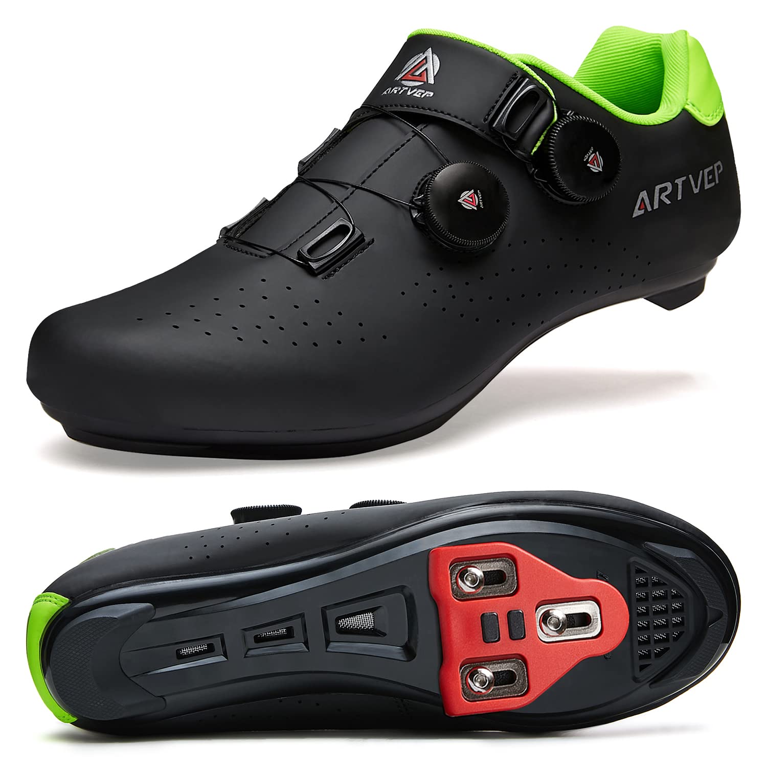 Scarpe da Ciclismo da Uomo Scarpe da Bici da Strada Compatibile con SPD e Delta Blocco Pedale Scarpe da Bicicletta Compatible with Peloton Antiscivolo Traspiranti