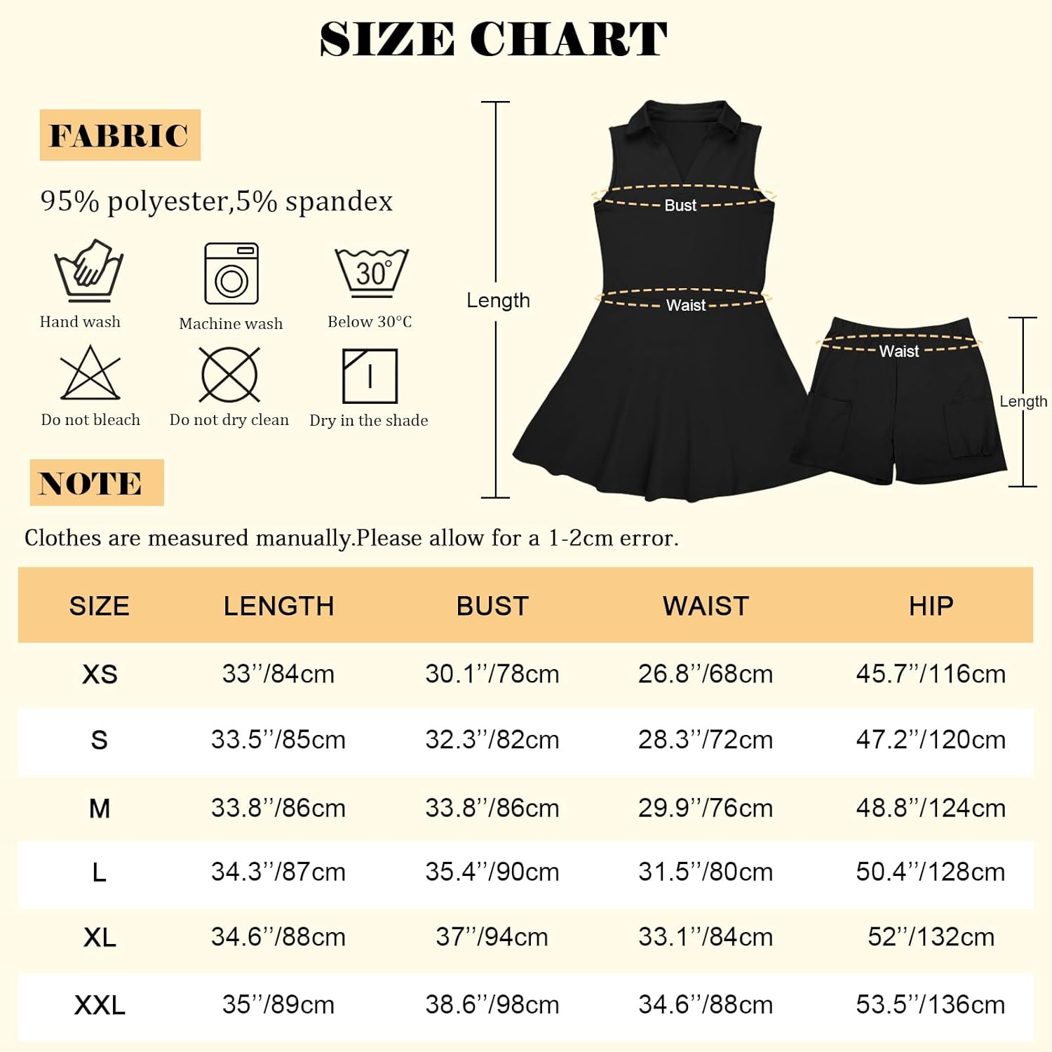 Bezioner Vestito Tennis Donna Vestito Polo con Pantaloncini Vita Alta Abiti da Golf con Tasche Senza Maniche Abito Sportivo