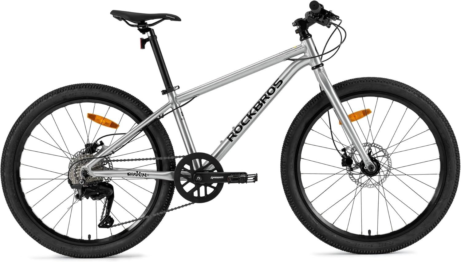 ROCKBROS Darwin Ⅳ Bicicletta Bambini 24 Pollici, MTB con Telaio in Alluminio, Cambio a 9 Velocità, Mountain bike per Ragazzi Ragazze 9-14 anni