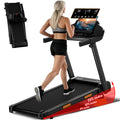 LONTEK Tapis Roulant Gain de Place avec Inclinaison de 15%, Tapis de Course Électrique 12KM/H, Tapis de Course Pliable pour la Maison avec Moteur 3.0 CV et Écran LED, Charge Maximale 136KG