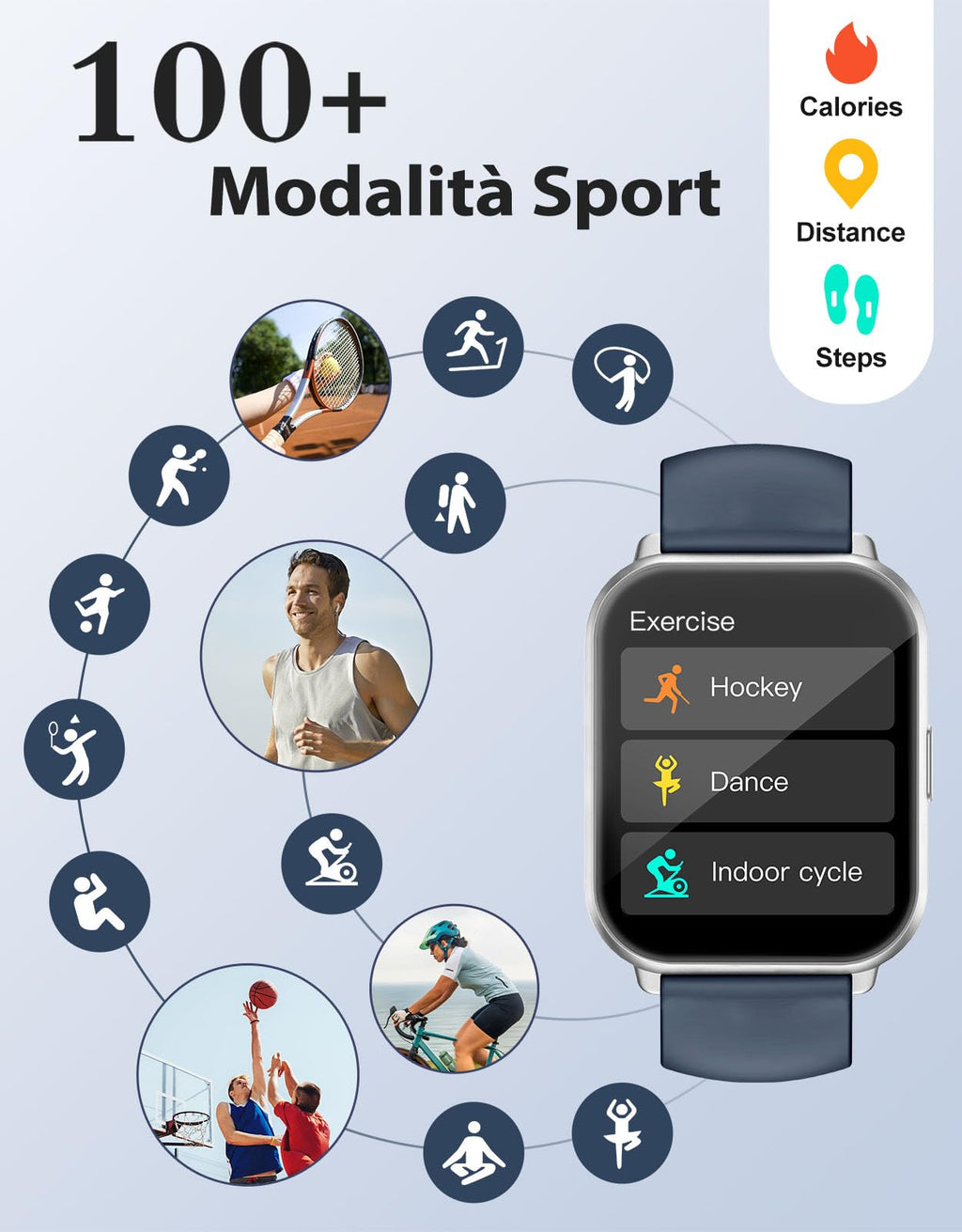 RUIMEN Smartwatch Donna Chiamate Bluetooth Musica Orologio Sportive Contapassi da Polso Cardiofrequenzimetro Saturazione Ossigeno Fitness Tracker Ciclo Mestruale Controllo Sonno per Android iOS Rosa