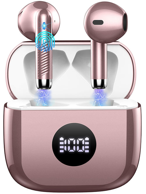 2026 Cuffie Bluetooth Auricolari Bluetooth 5.4, Cuffie Wireless con 4 ENC Cancellazione Rumore Mic, Cuffie in Ear 40 Ore di Riproduzione, Cuffie Senza Filo HiFi Stereo IP7 Impermeabili per iOS/Android