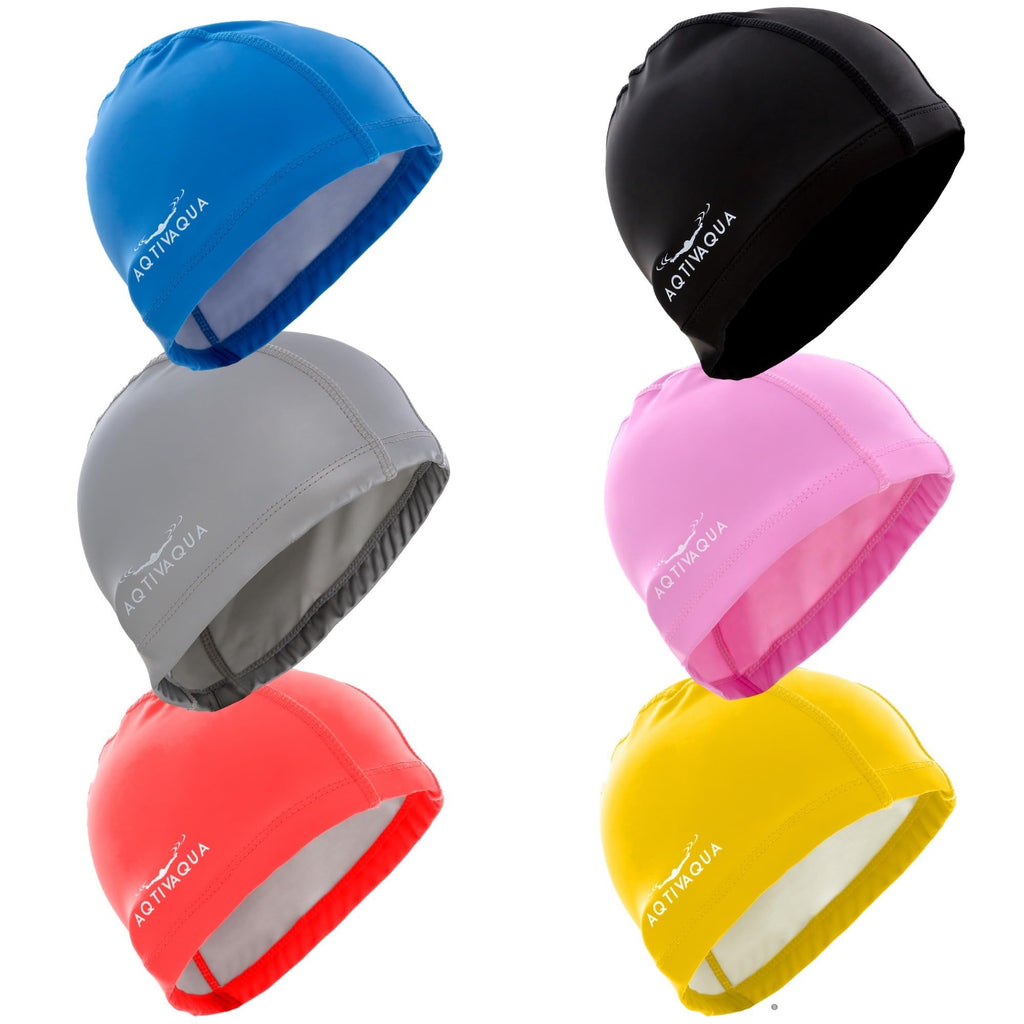 AqtivAqua Cuffia Piscina Uomo, Donna e Bambini — Morbida ed Elastica in Spandex con Rivestimento Protettivo — Ideale per l'Uso in Piscina