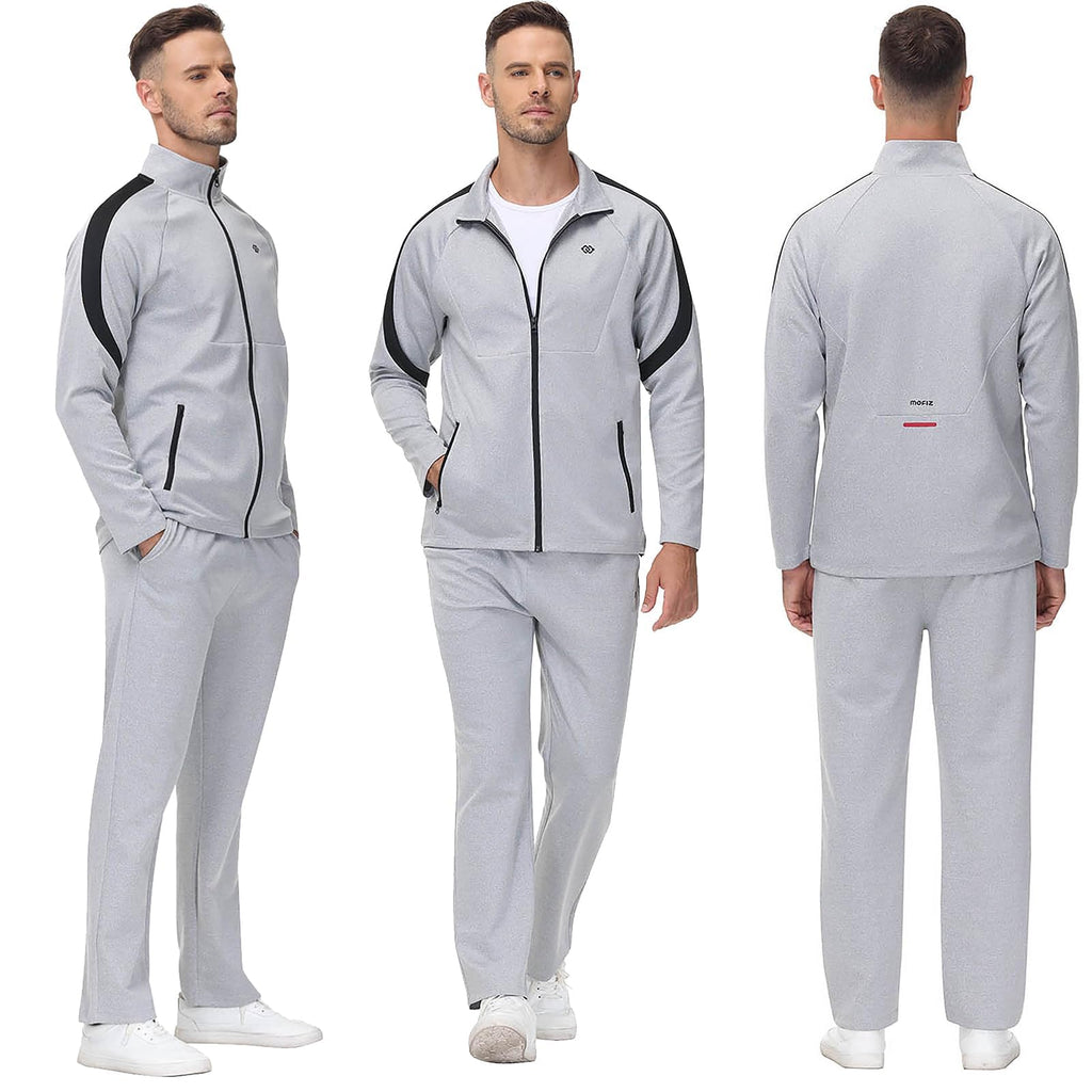 MoFiz Tuta Completo Sportivo Uomo Tennis Abbigliamento Palestra con Cerniera per Attività all'aperto