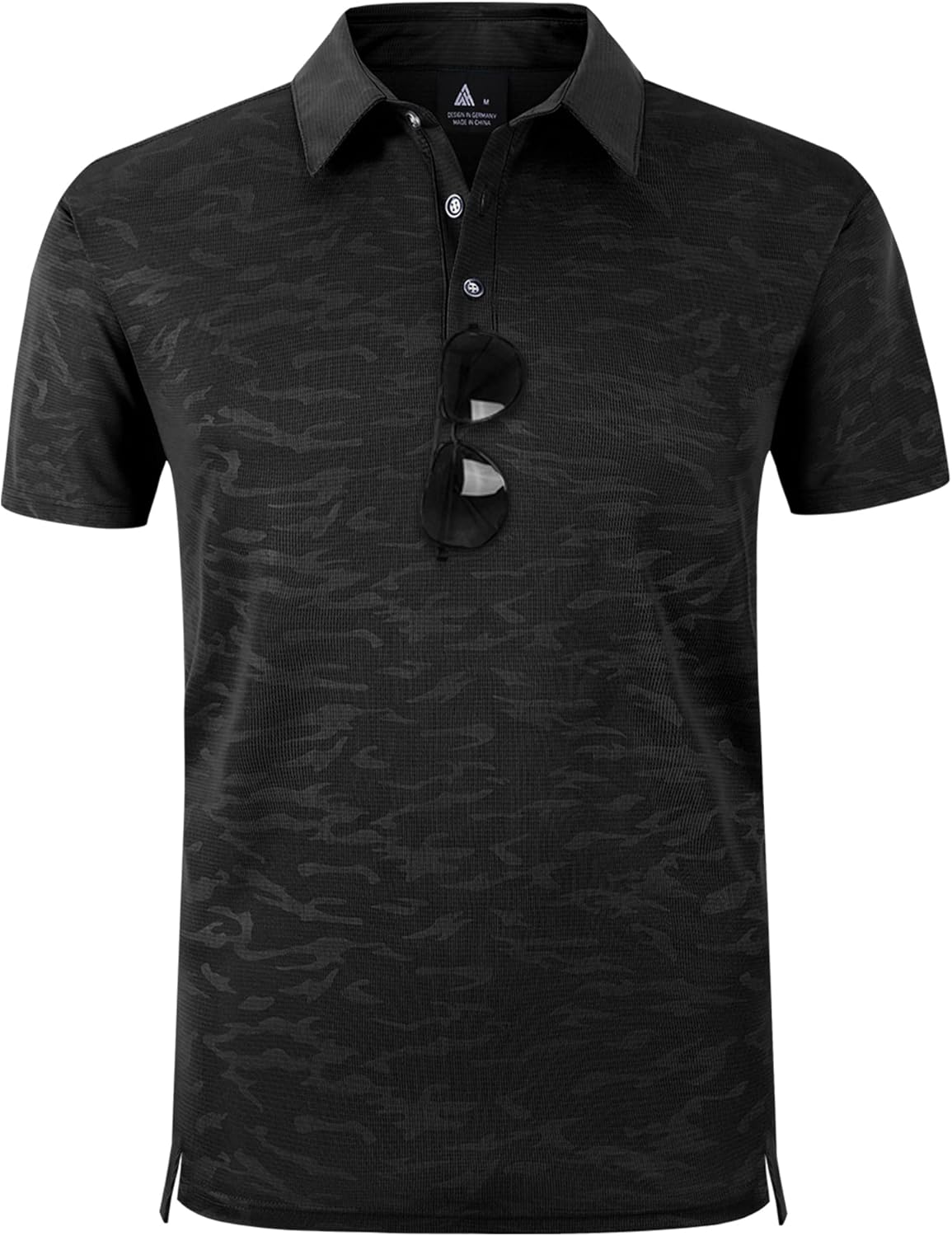 geeksport Polo Uomo Manica Corta Outdoor Casual ad Asciugatura Rapida Sportiva Traspirante Golf T-Shirt