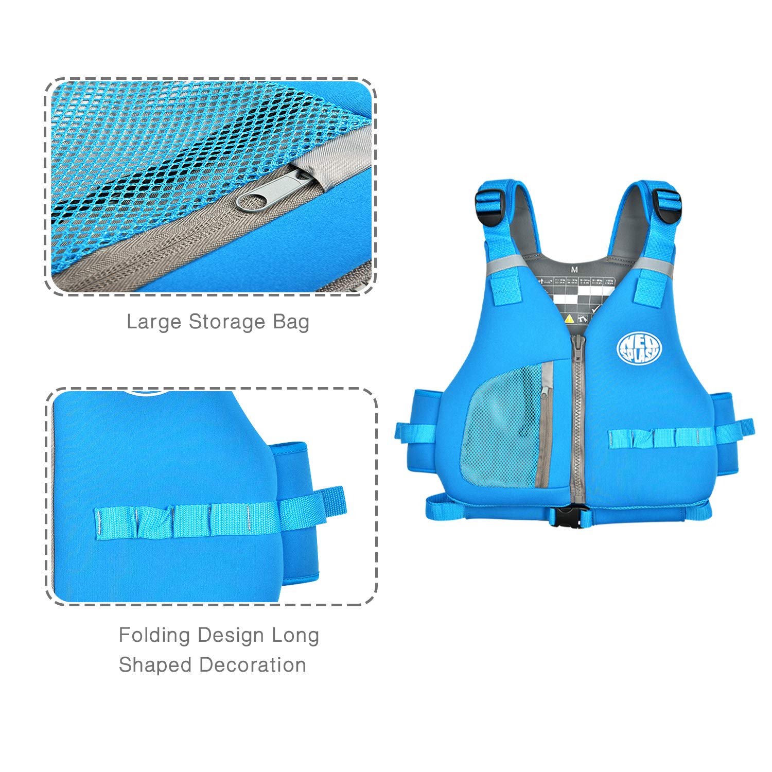 Aiuto al Galleggiamento Adulti, Giubbotto Solido, Ideale per Sport Acquatici, kayak, Sup, Canottaggio, Snorkeling