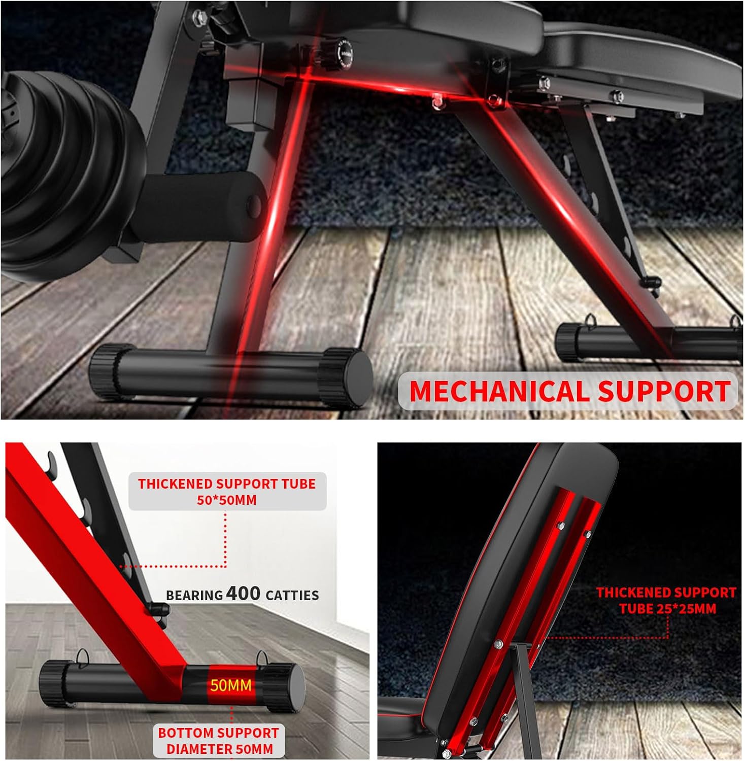 Banc de Musculation Multifonction Réglable sur 5 Niveaux Inclinable Jusqu'à 190° Banc Plat Réglable 200kg Capacité de Poids pour la Maison et la Salle de Sport