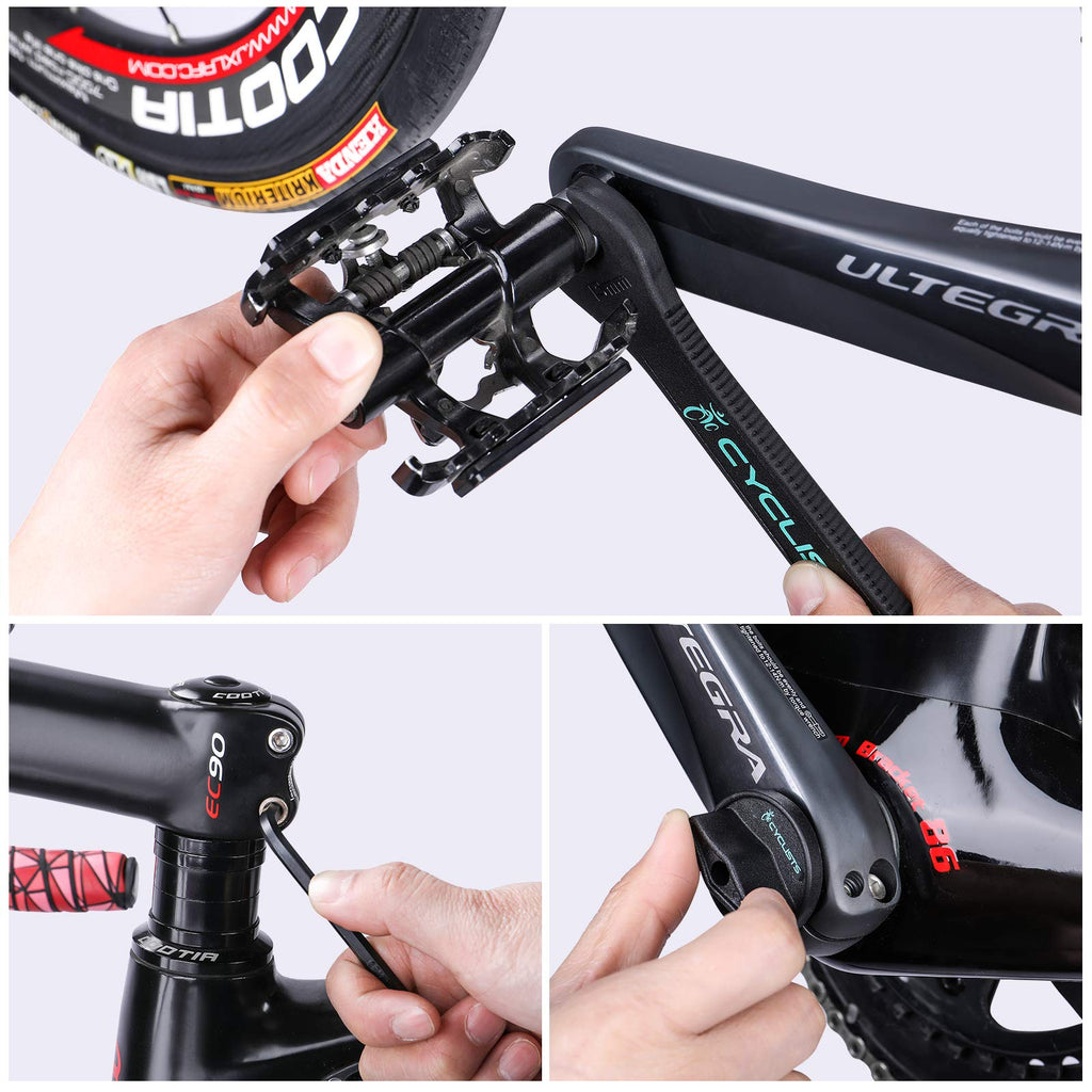 cyclists Kit di Riparazione Bici Portatile, Valigetta Attrezzi per Riparazioni Catene e Pneumatici, Set Completo di Attrezzi per Bici con Custodia per Trasporto