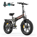 ENGWE Bici Elettrica Pieghevole, Bicicletta Elettrica da 48V 13Ah Batteria Rimovibile, Autonomia di 50-120 km E-bike，20"×4.0" Fat Tire 7 Velocità ebike da per Ogni Terreno, EP-2 BOOST