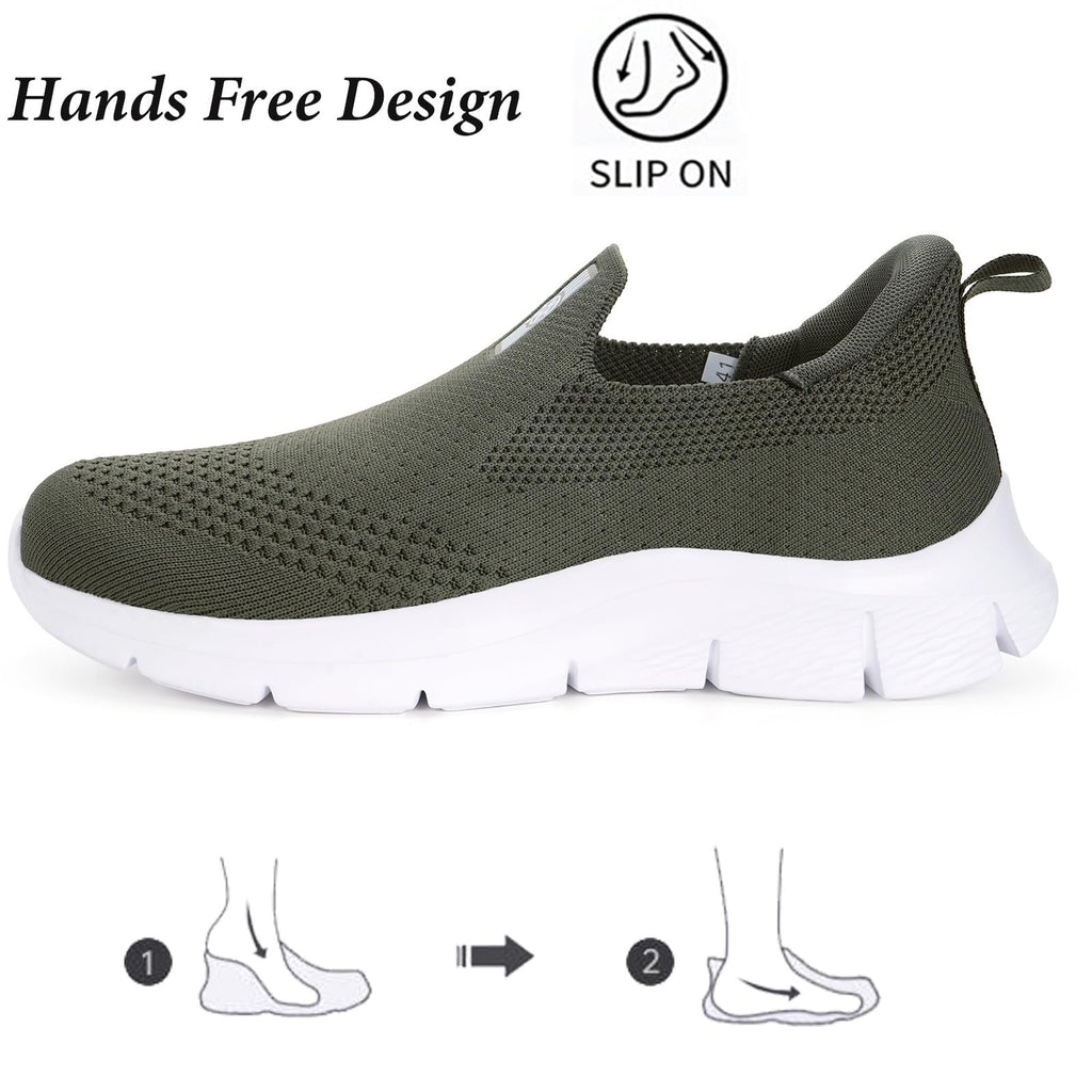Knit Sneaker Donna Uomo Slips in Scarpe da Camminata da Ginnastica Corsa Sportive Passeggio Casual e Comode 36-46