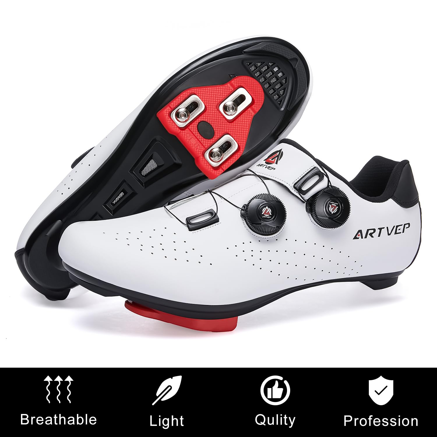 Scarpe da Ciclismo da Uomo Scarpe da Bici da Strada Compatibile con SPD e Delta Blocco Pedale Scarpe da Bicicletta Compatible with Peloton Antiscivolo Traspiranti