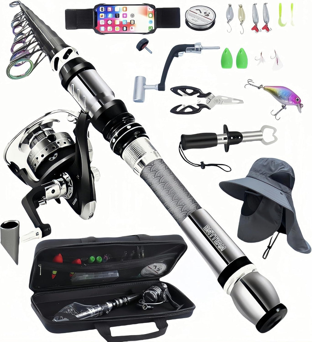 Nuova Portatile Canna da Pesca 99% Fibra di Carbonio con Punta Fluorescente Della Canna,Telescopico Super Hard Ultralight Palo da Pesca per Surf