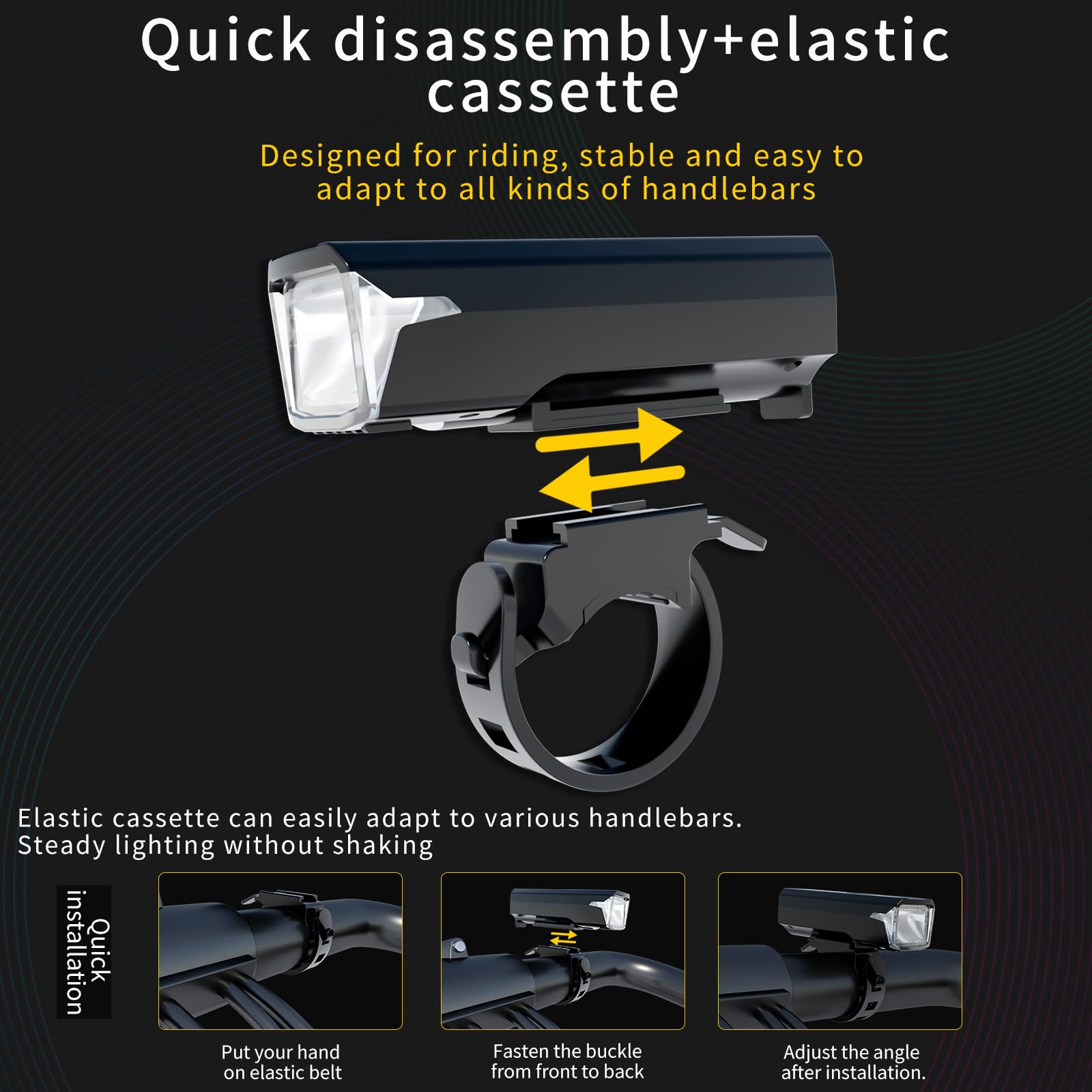 Luci Bici Ricaricabili USB,Luci Bicicletta LED Potenti Super Luminoso 2000 Lumens Luce Bici Anteriore e Posteriore ，Impermeabile IPX5 Set di luci per Bicicletta per Strada e Montagna