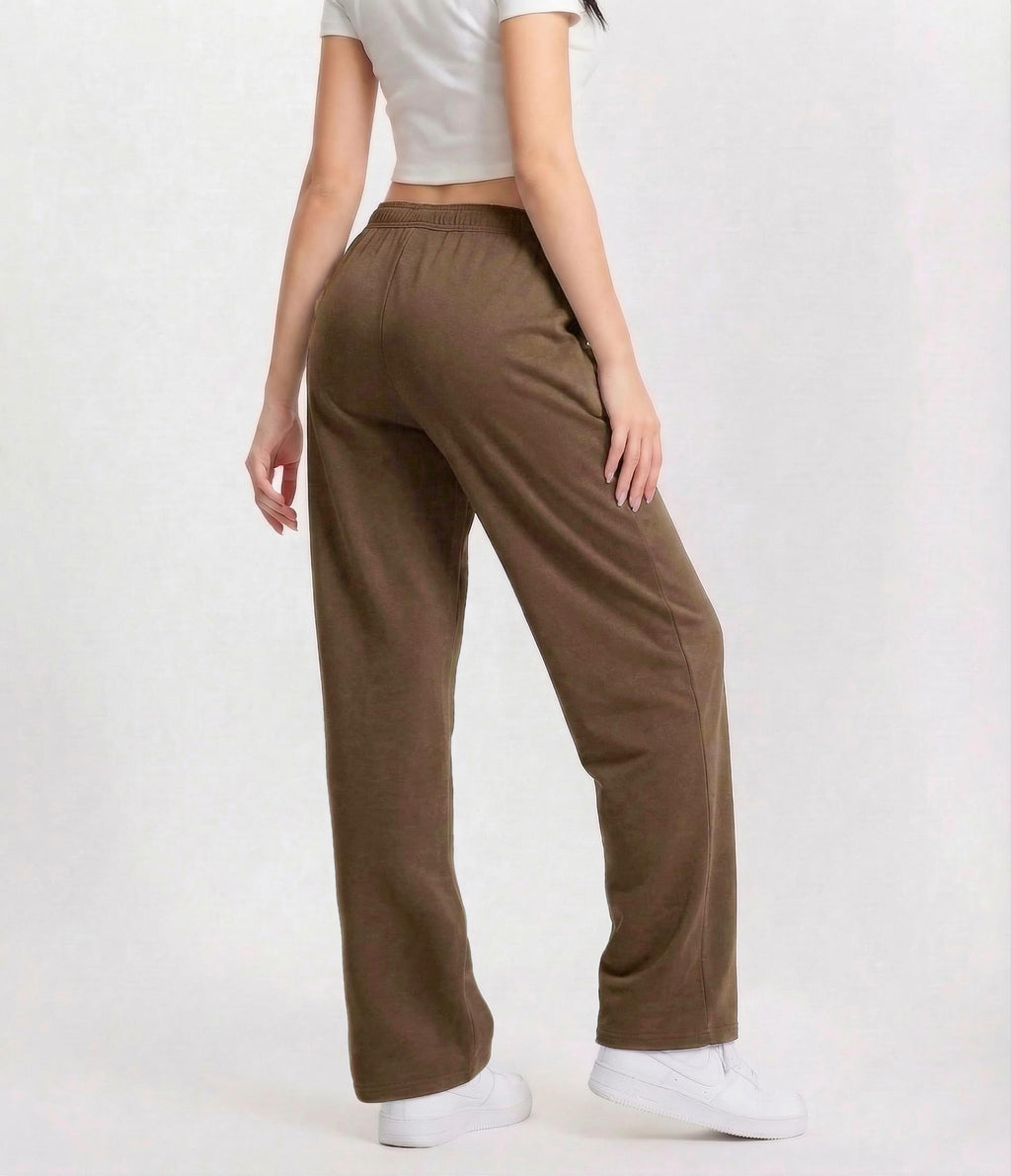 Pantaloni Tuta Donna Larghi Vita Alta con Tasche Pantaloni Sportivi Leggeri e Comodi Jogging Casual Fitness Palestra