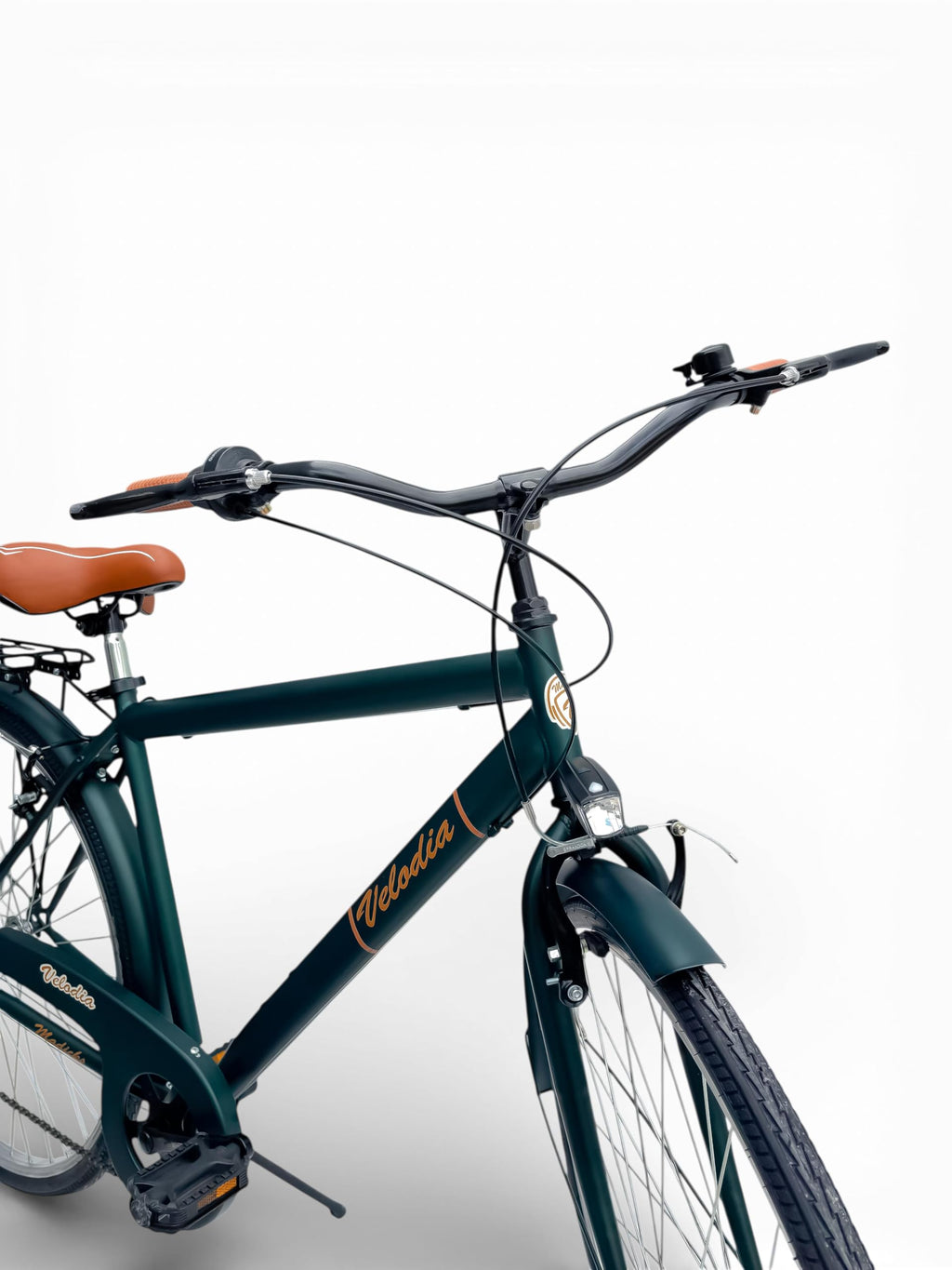 Bicicletta Uomo 28" Passeggio Verde Vintage Velodia Bici da Città con Cambio Shimano · Comoda e Robusta · Perfetta per Spostamenti Quotidiani e Tempo Libero · Stile Retrò