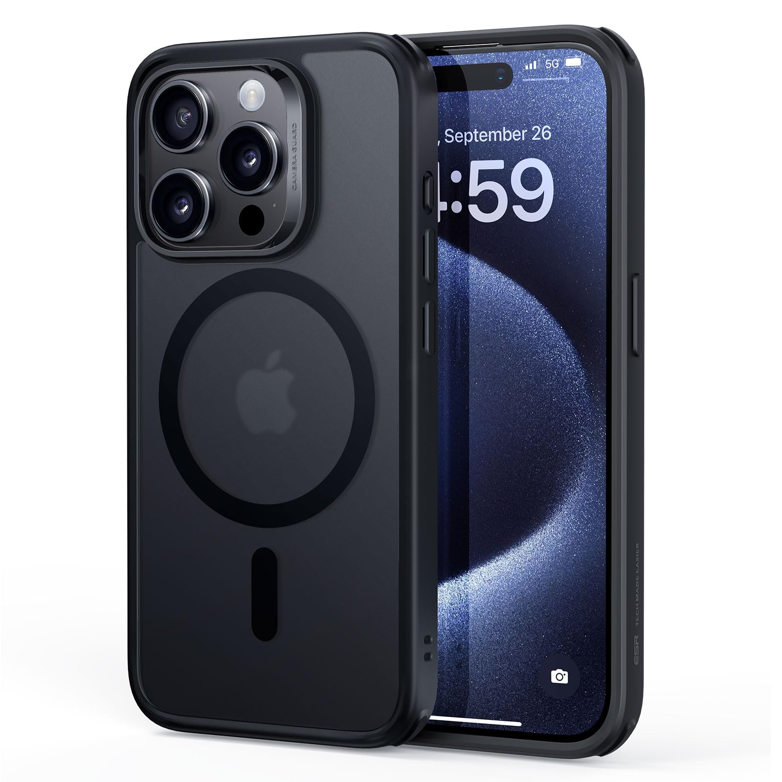 ESR Cover per iPhone 17 Pro Max, Custodia per controllo della fotocamera, Compatibile con MagSafe, Protezione antiurto di livello militare, Angoli Air Guard ammortizzanti, Trasparente