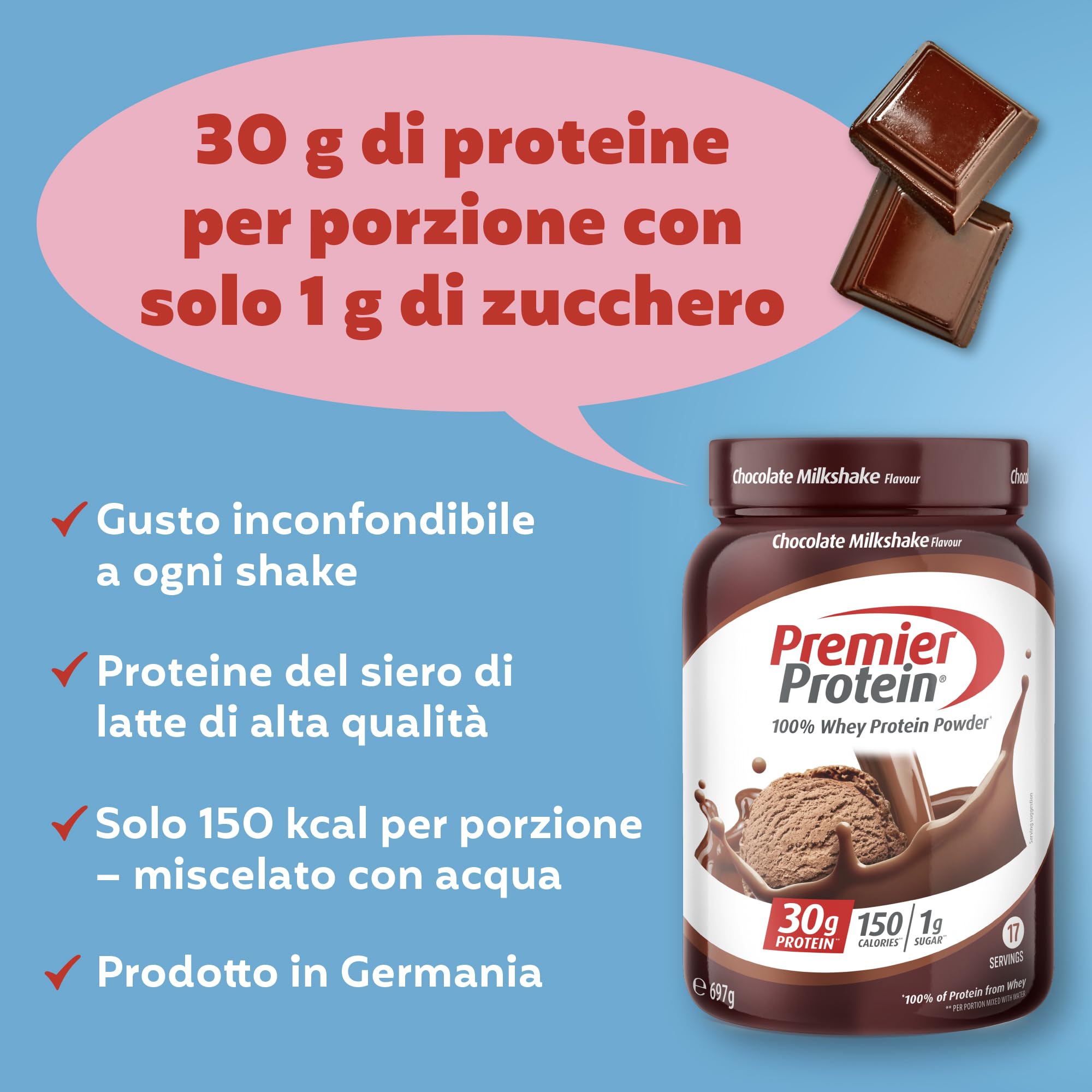 Premier Protein - Whey 100% Proteine in polvere - Café Latte - 680g