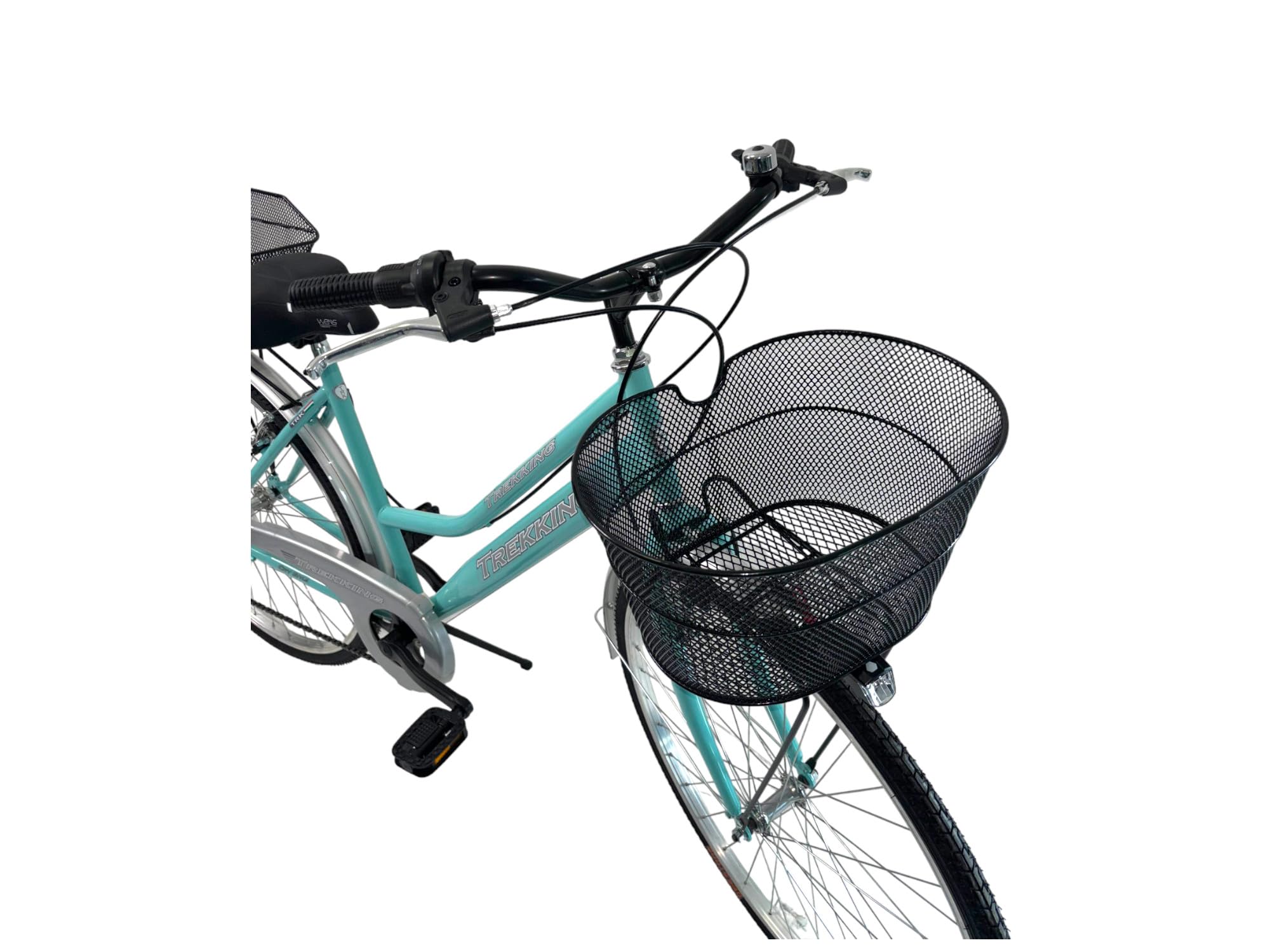 MADICKS Bicicletta Donna da Passeggio Olanda Misura 28 Bici da città Vintage retrò con Cestino Tiffany Turchese Con Cambio