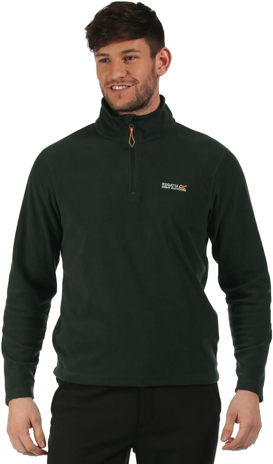 Regatta Uomo Felpa con Zip in Pile Thompson, Black