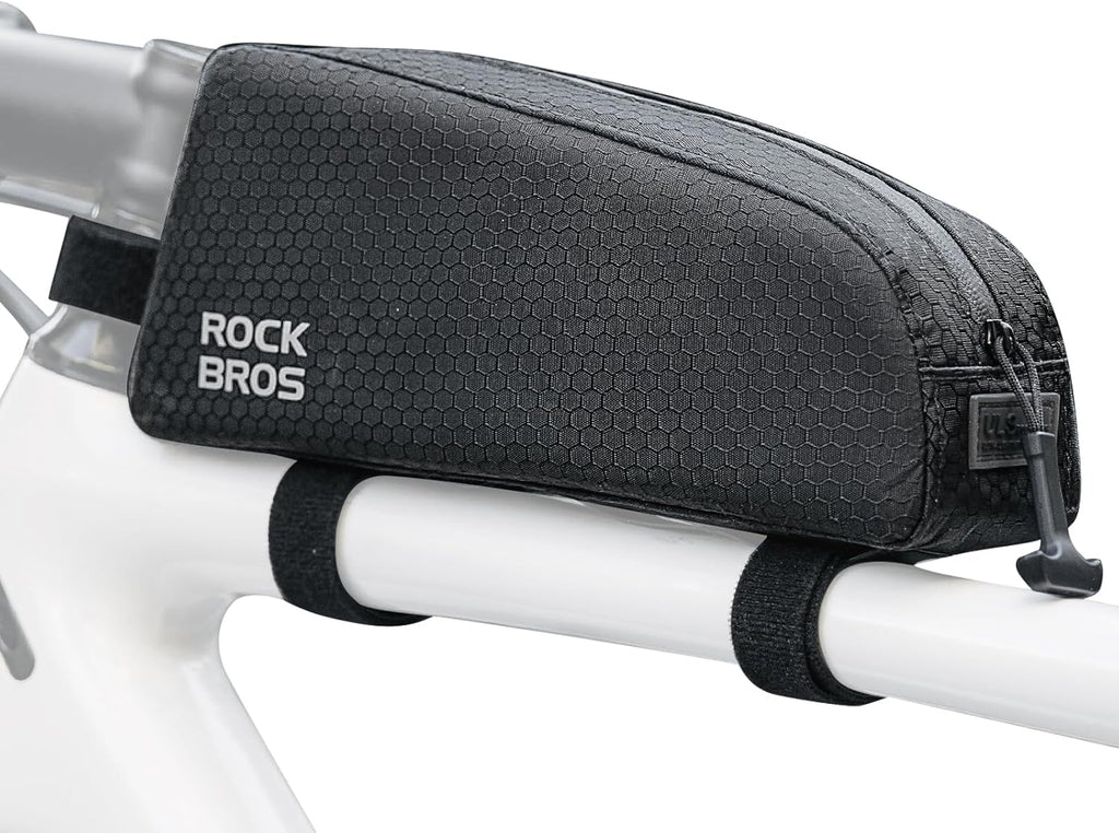 ROCKBROS - Borsa per telaio della bicicletta, impermeabile, 0,9 l, stretta, per riporre telaio, e-bike, ghiaia, strada, MTB, nero