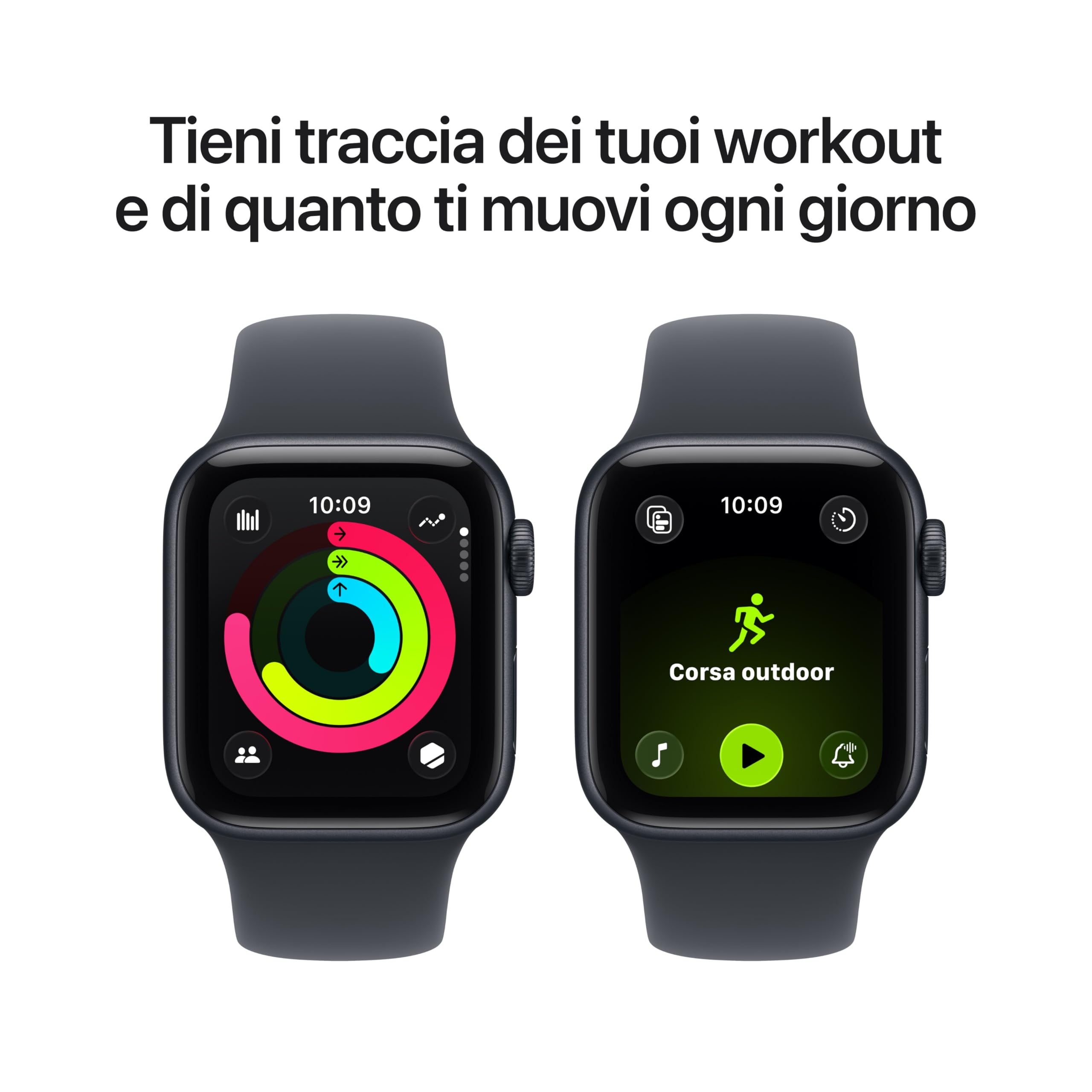 Apple Watch SE 3 GPS, Cassa 40 mm in alluminio galassia con Cinturino Sport galassia - S/M