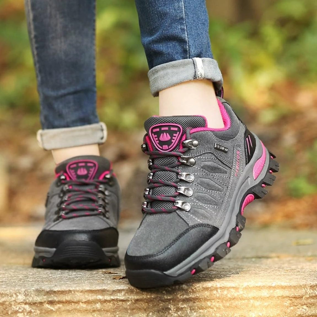 Scarpe da Trekking da Donna Scarpe Sportive Basse Scarpe da Trekking Leggere all'aperto Scarpe da Trekking Antiscivolo Adatte al Campeggio e all'escursionismo Nero Grigio Viola Rosa 36-42EU