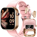 Smartwatch Donna Uomo con Auricolari Bluetooth: 2.02" Orologio Smart Watch Effettua Risposta Chiamate 100 Modalità Sportive Fitness Tracker IP67 Impermeabile WhatsApp Notifice Compatibile Android iOS