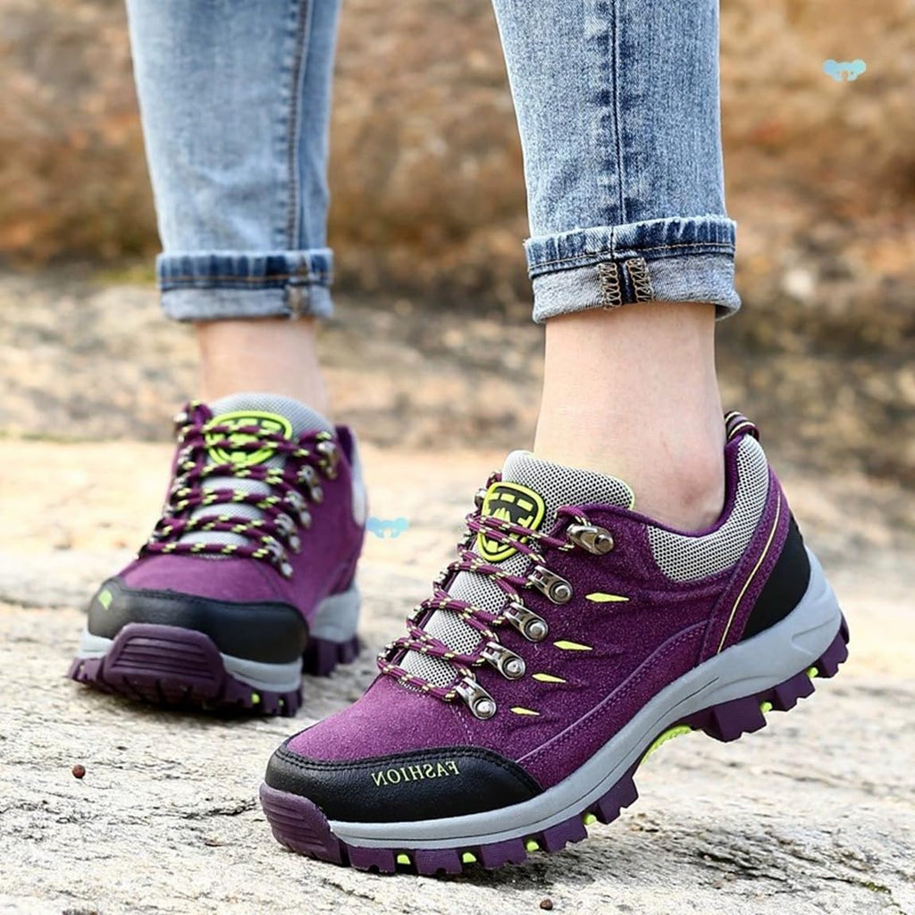 Scarpe da Trekking da Donna Scarpe Sportive Basse Scarpe da Trekking Leggere all'aperto Scarpe da Trekking Antiscivolo Adatte al Campeggio e all'escursionismo Nero Grigio Viola Rosa 36-42EU