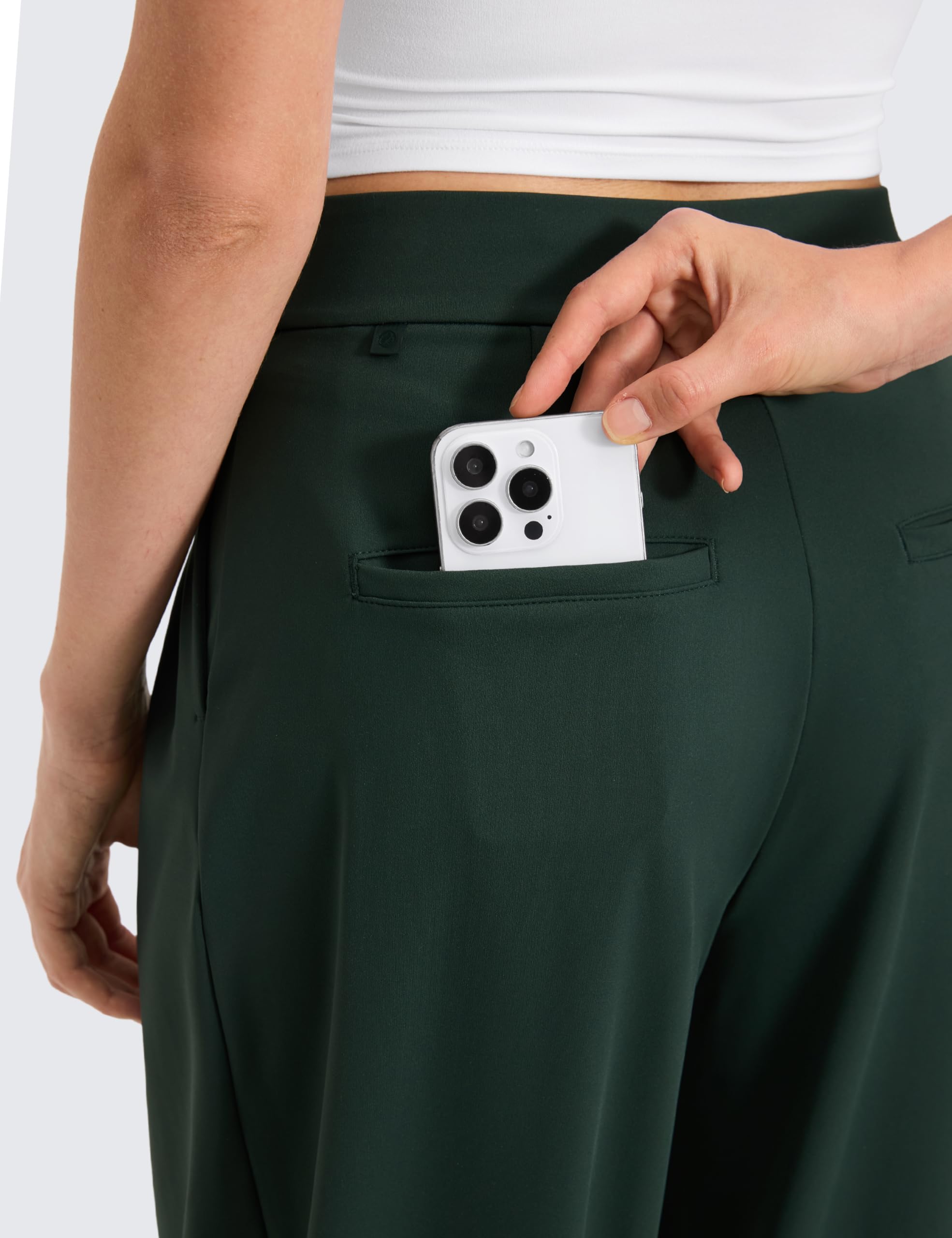 CRZ YOGA 4-Way Stretch Pantaloni da Lavoro Wide Leg Pantaloni da Donna