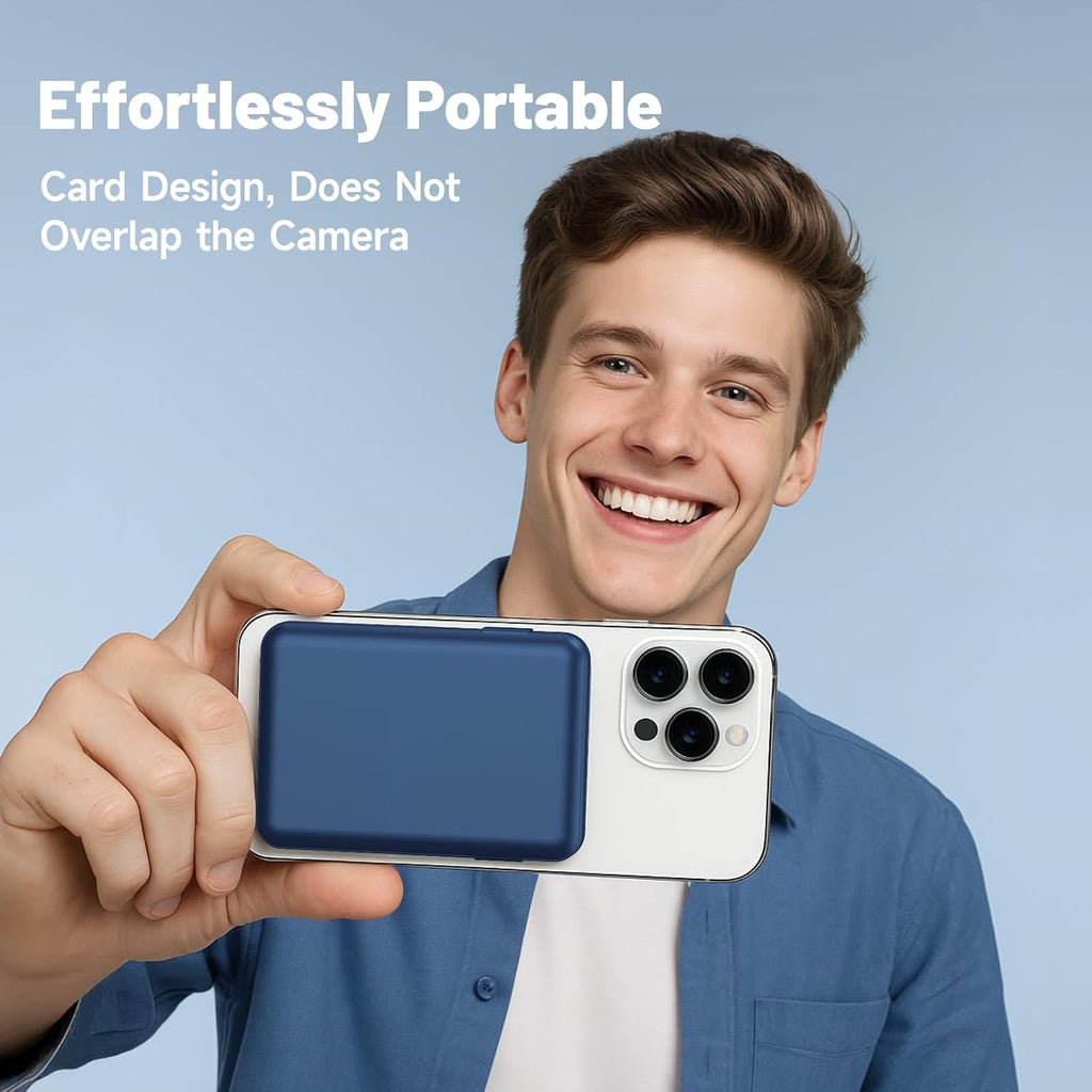 per Magsafe Powerbank 10000mAh, Caricatore Portatile Magnetico Wireless 20W, Ricarica Rapida con Display LED e cavo di ricarica USB-Cper iPhone 17/16/15/14/13/12 Pro/Pro Max/Plus(Blu)