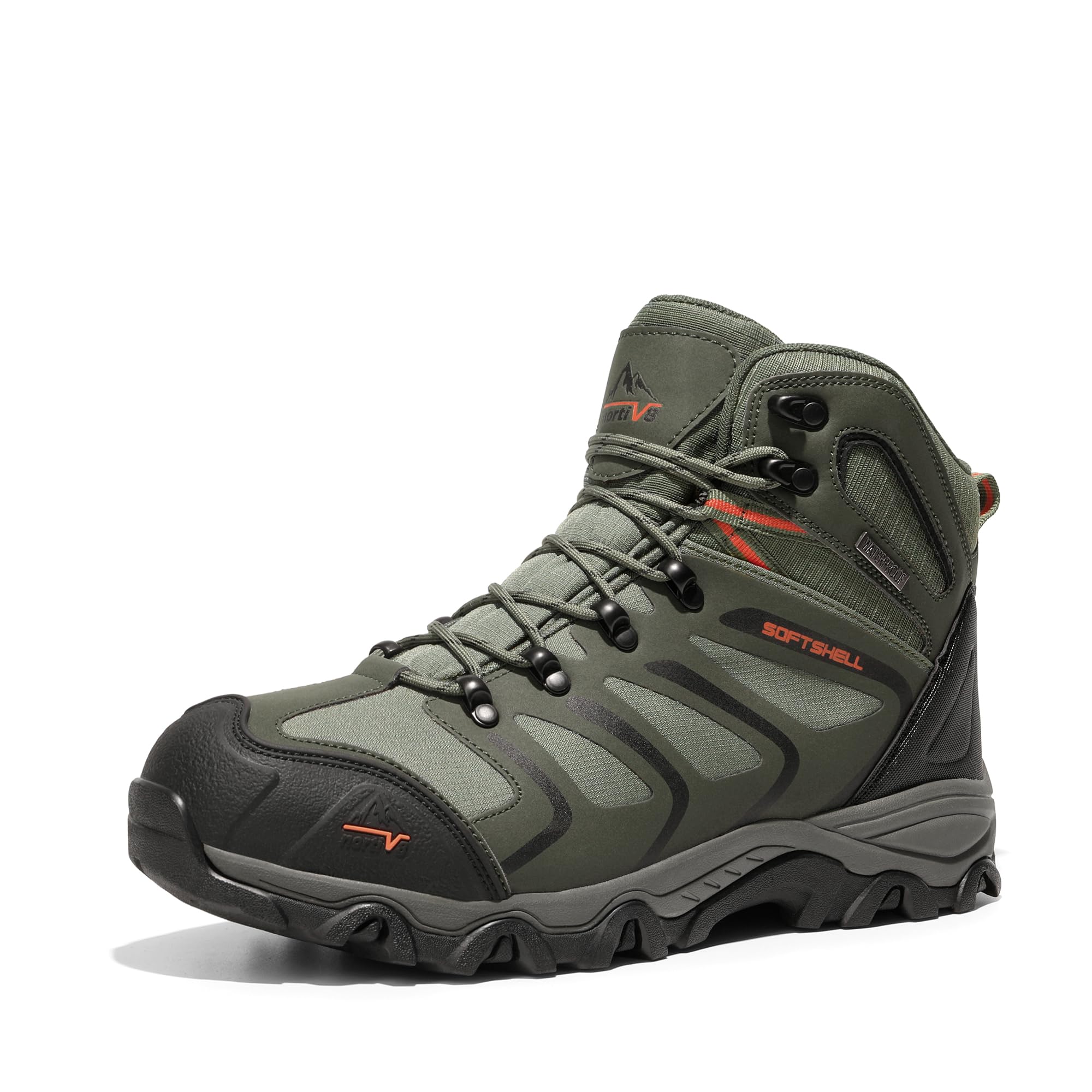 NORTIV 8 Stivali da Trekking da Uomo Escursionismo All'aria Aperta Scarpe da Trekking Scarponi Scarpe da Arrampicata Alpinismo Armadillo