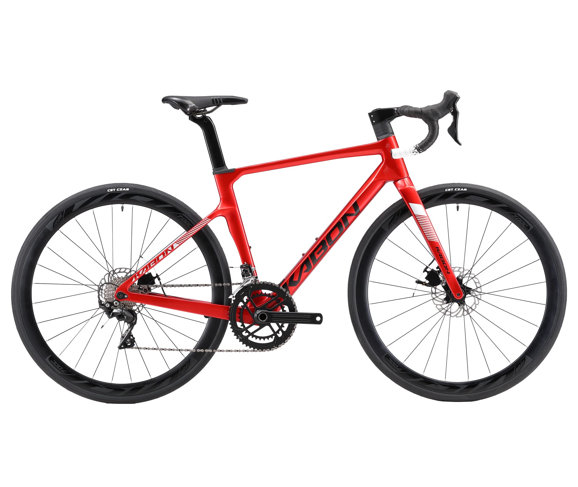 KABON Bici da corsa carbonio, 700C bici da strada T800 con 105 R7000 22 velocità Bicicletta da corsa con freno a disco per uomini e donna