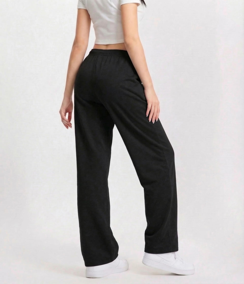 Pantaloni Tuta Donna Larghi Vita Alta con Tasche Pantaloni Sportivi Leggeri e Comodi Jogging Casual Fitness Palestra