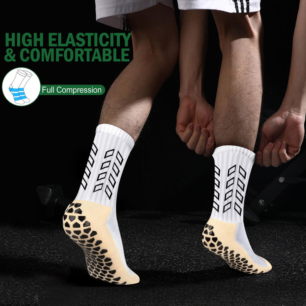 Calze Calcio Antiscivolo Uomo 37-45 Calze Antiscivolo Calcio Anti Vesciche Addensare Cotone Calzini Sportivi Donna Traspirante Calzini Grip Calcio per Ciclismo Trekking
