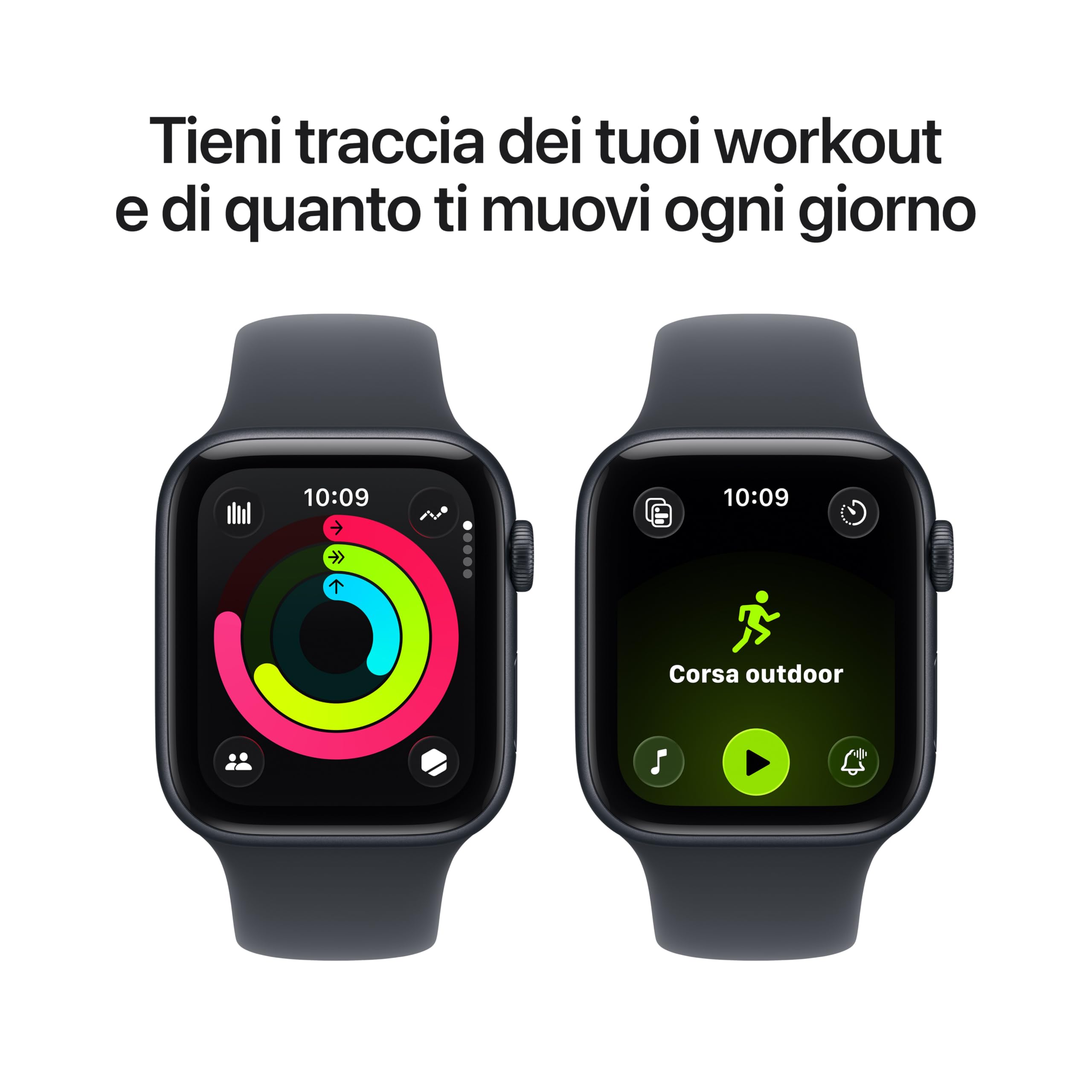Apple Watch SE 3 GPS, Cassa 40 mm in alluminio galassia con Cinturino Sport galassia - S/M