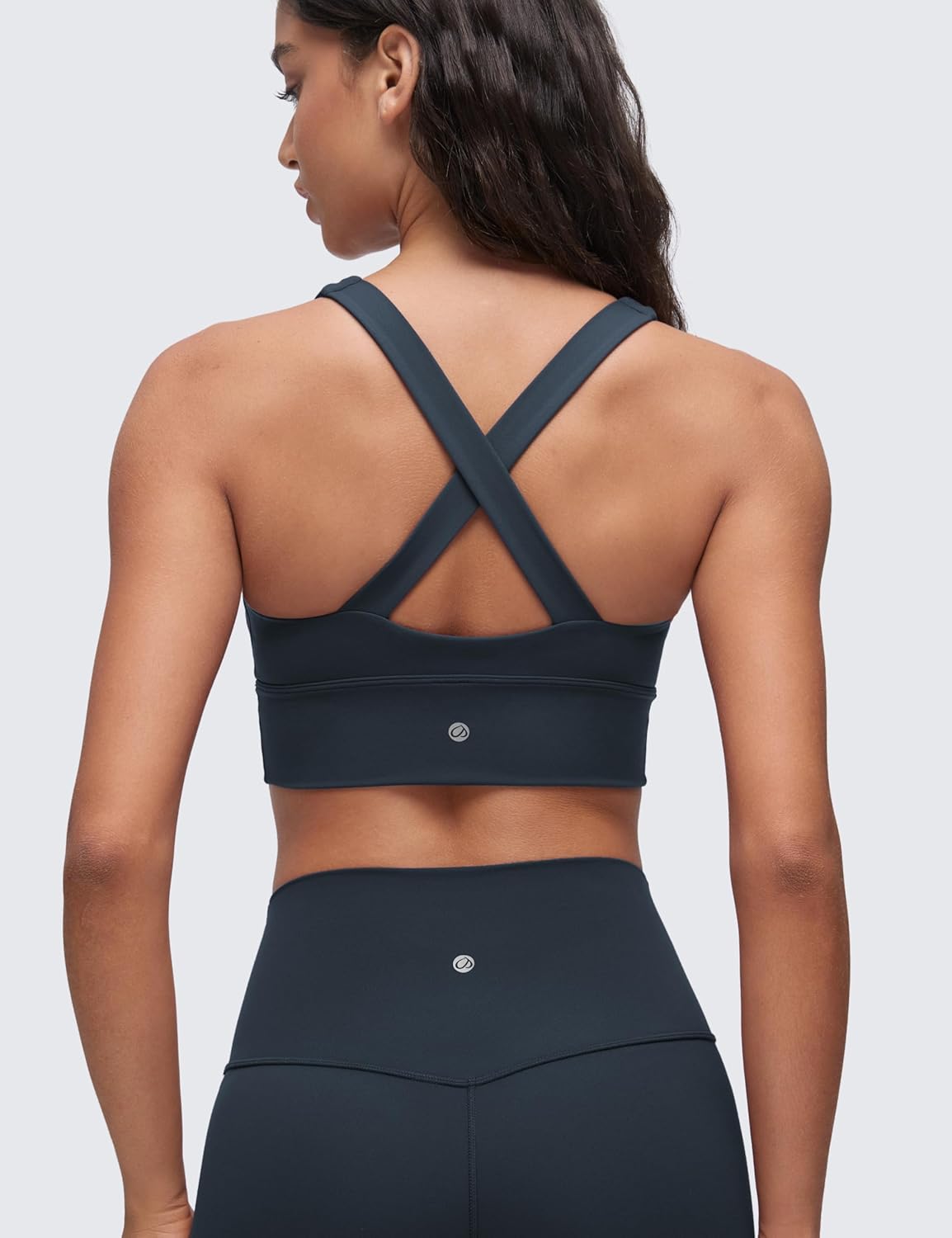 CRZ YOGA Butterluxe Donna Increspato Sport Reggiseni Collo a V Incrocio Schiena Yoga Canotta Tops