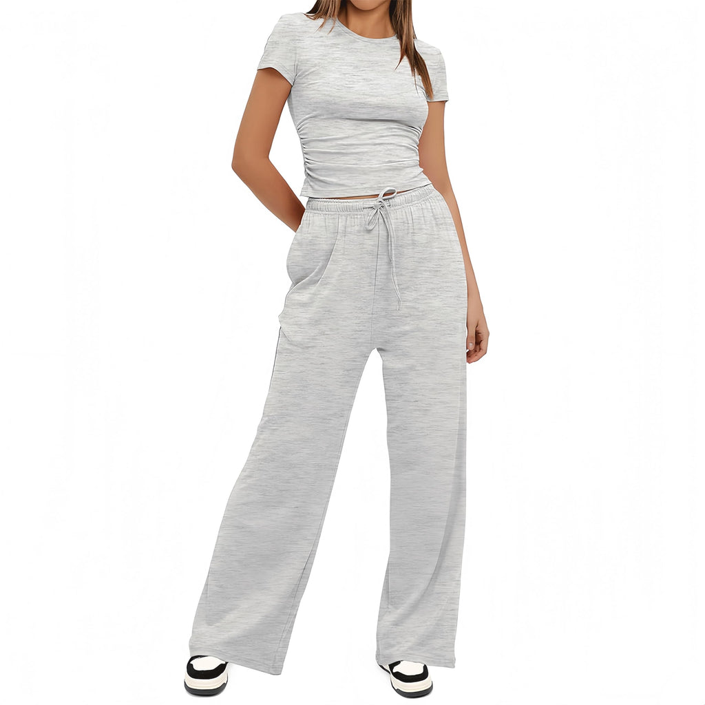 Sportivo Donna Completo Completi Sportivi Due Pezzi Sportiva Estiva Pantaloni Casual Elegante Completo Sportivo Tute da Ginnastica da Donna Estiva 2 Pezzi Homewear