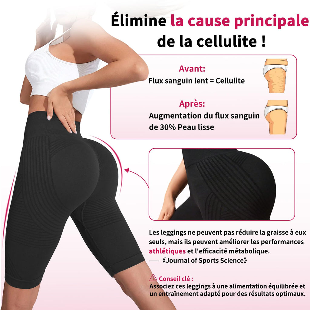 Deedlite Leggins Anticellulite Donna, Leggings 3D Modellanti a Compressione Graduata, Pantacollant Sportivi per Yoga e Uso Quotidiano
