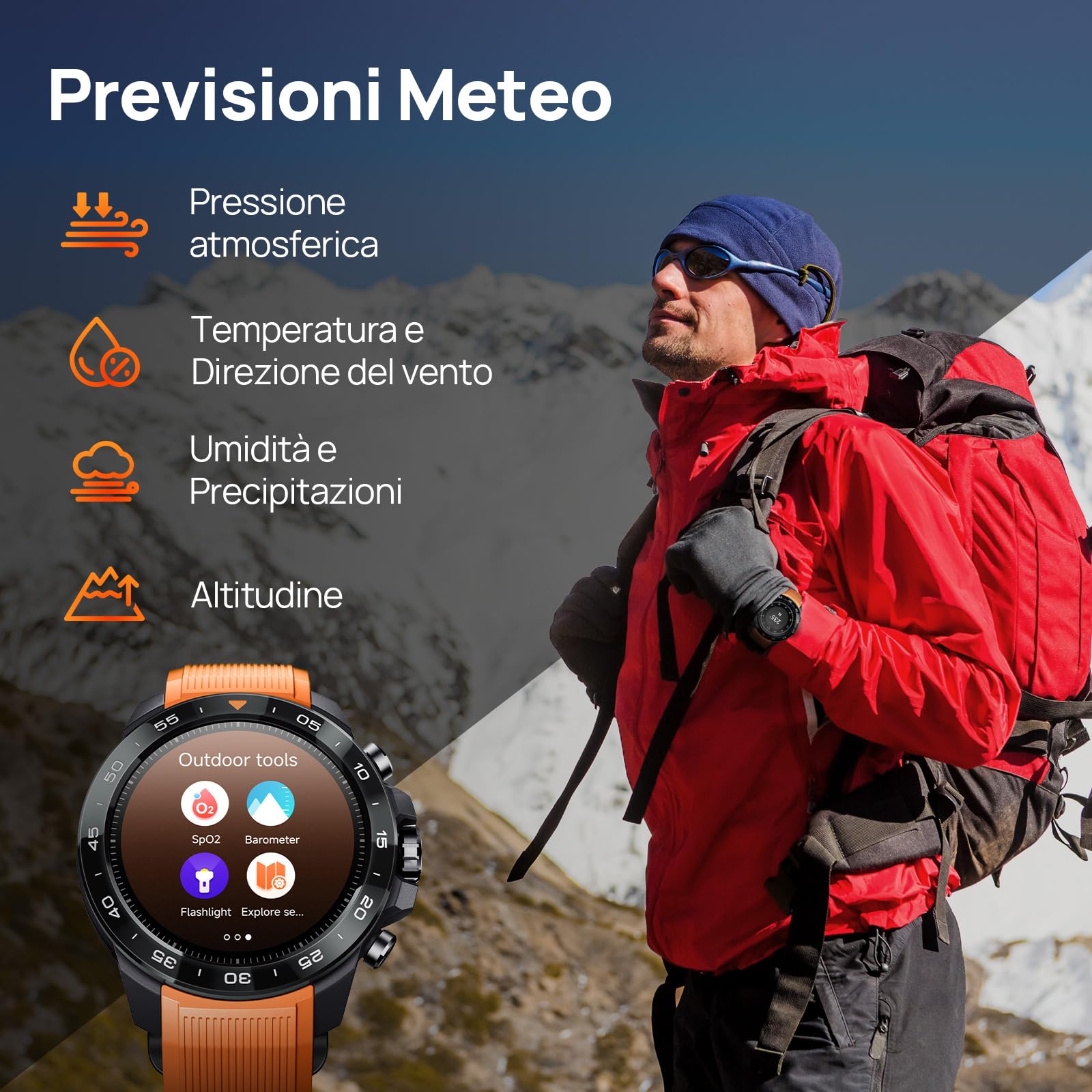 Mibro GS Explorer S Orologio Smartwatch uomo Militare GPS Outdoor con 1,32" AMOLED,Bi-Band GNSS,10 ATM,20 Giorni di Autonomia,Chiamate Bluetooth, Cardio e VO2max,2 Cinturini, per Android e iOS