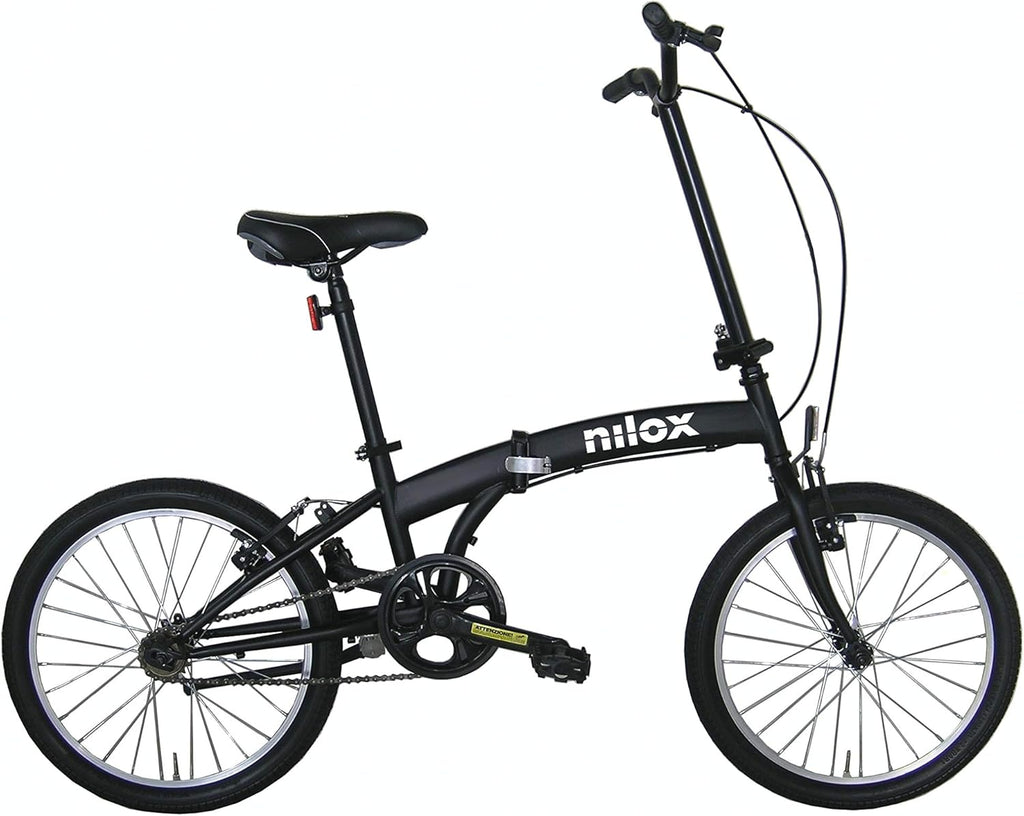 Nilox, Bike X0, Bici Pieghevole, Facile da Trasportare, Design Moderno, con Telaio Opaco in Acciaio, Bicicletta Leggera, 12 kg di Peso, con Cerchi in Alluminio da 20"
