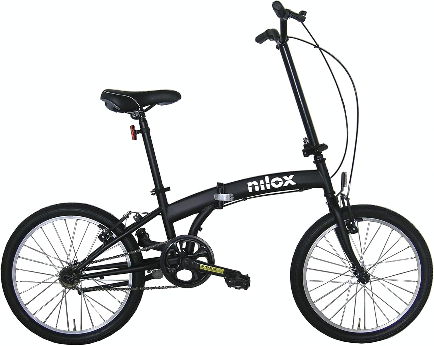 Nilox, Bike X0, Bici Pieghevole, Facile da Trasportare, Design Moderno, con Telaio Opaco in Acciaio, Bicicletta Leggera, 12 kg di Peso, con Cerchi in Alluminio da 20"