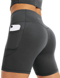Yogaration Pantaloncini Palestra Donna, Shorts Sportivi Vita Alta con Tasche, Leggins Corti Push up Senza Cuciture per Yoga Fitness Gym Sport Estivi