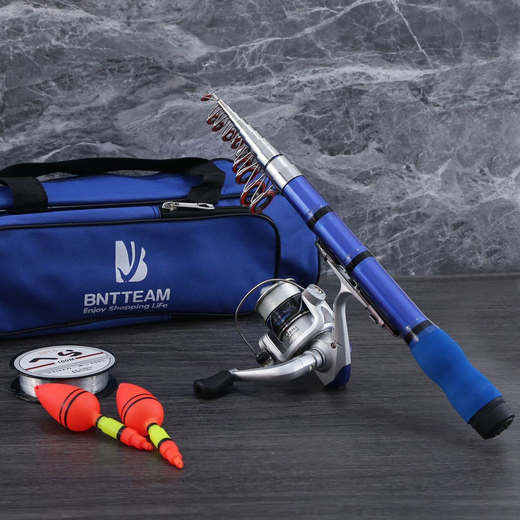 Mini Mulinello da Spinning e Canna Combo Mano Portatile Telescopica Fibra di Carbonio Dura al 99% Mare Canna da Pesca e Mulinello Esche Artificiali Lenza